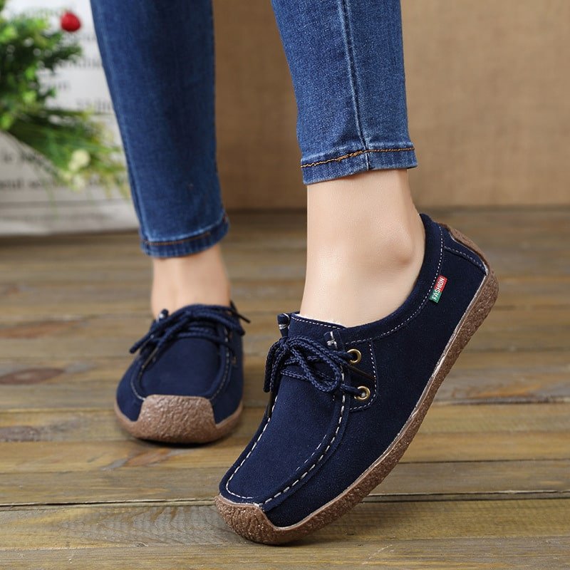 Zapatillas planas con cordones para mujer - Imagen 7