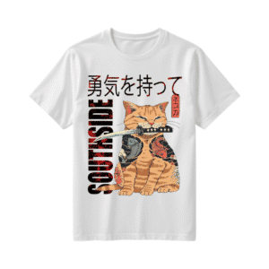 Gato Samurái Tatuado Espíritu Yakuza