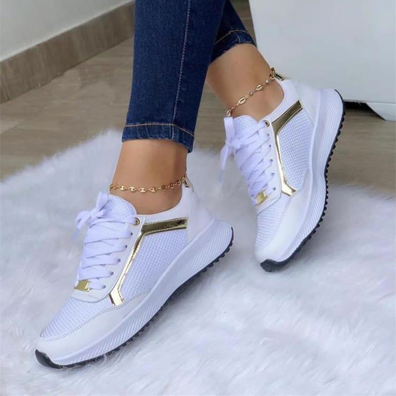 Zapatillas deportivas con cordones para mujer - Imagen 2