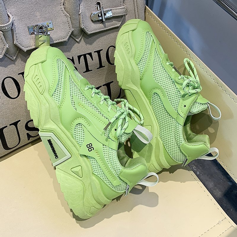 Zapatillas de moda para mujer con suela gruesa y colores pastel - Imagen 6