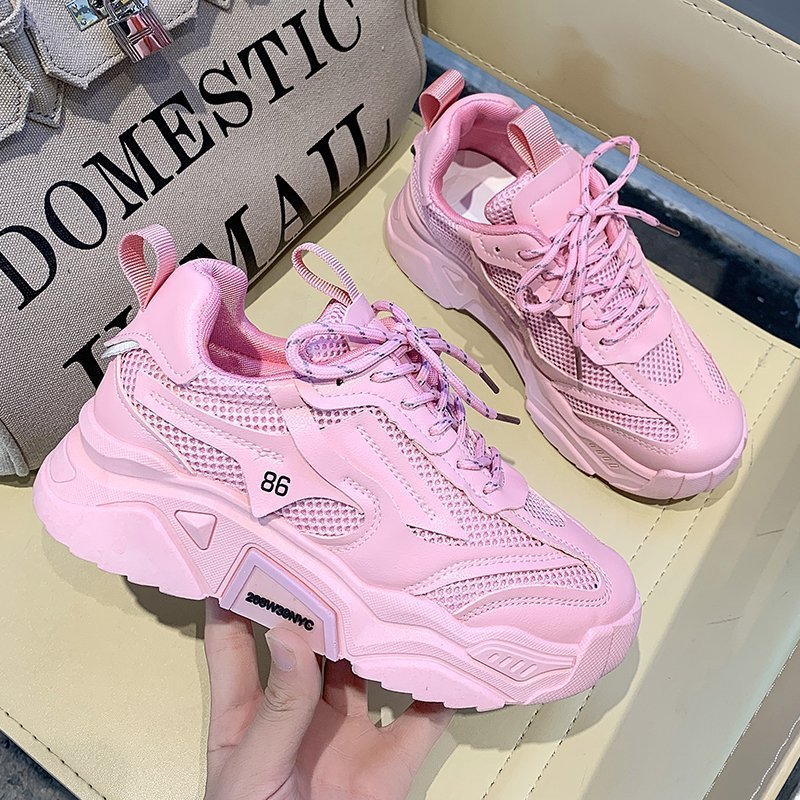 Zapatillas de moda para mujer con suela gruesa y colores pastel - Imagen 3