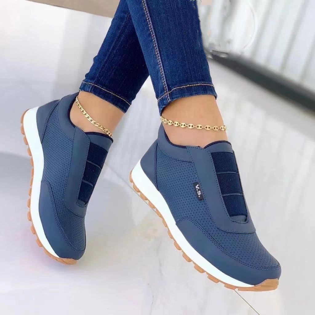 Zapatos planos de mujer con diseño de banda elástica y plataforma. - Imagen 2