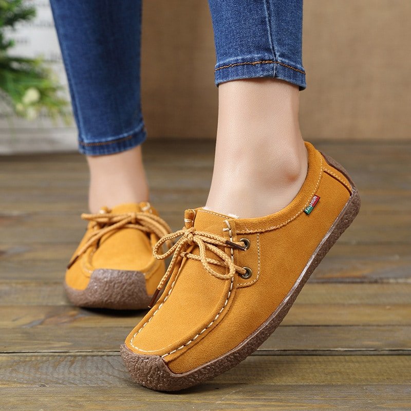 Zapatillas planas con cordones para mujer - Imagen 2
