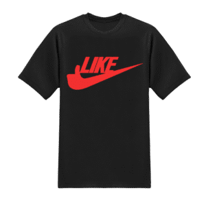 Polera LIKE Swipe Roja Estilo Minimalista y Moderno