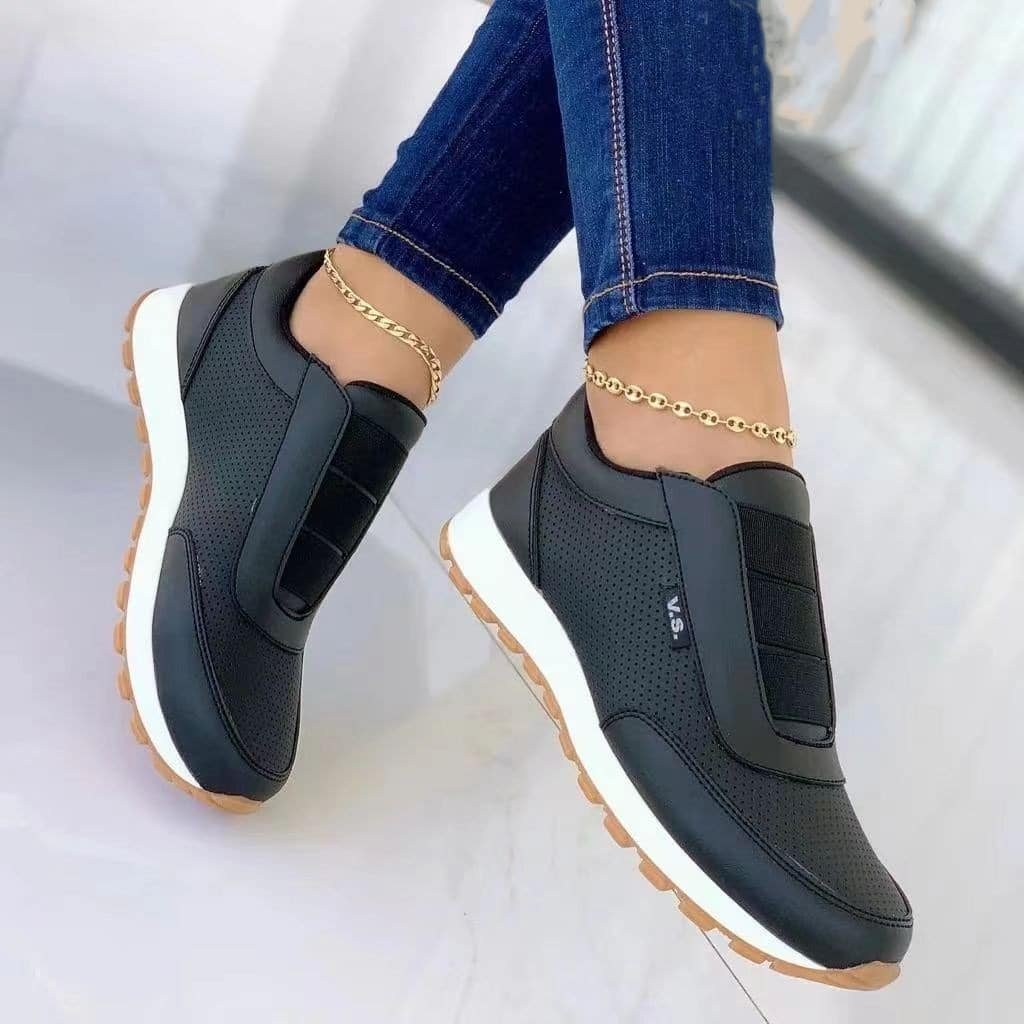 Zapatos planos de mujer con diseño de banda elástica y plataforma. - Imagen 3