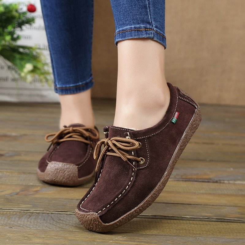 Zapatillas planas con cordones para mujer - Imagen 3