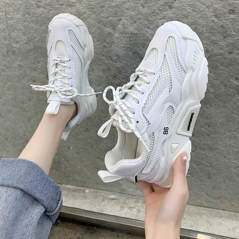 Zapatillas de moda para mujer con suela gruesa y colores pastel - Imagen 5