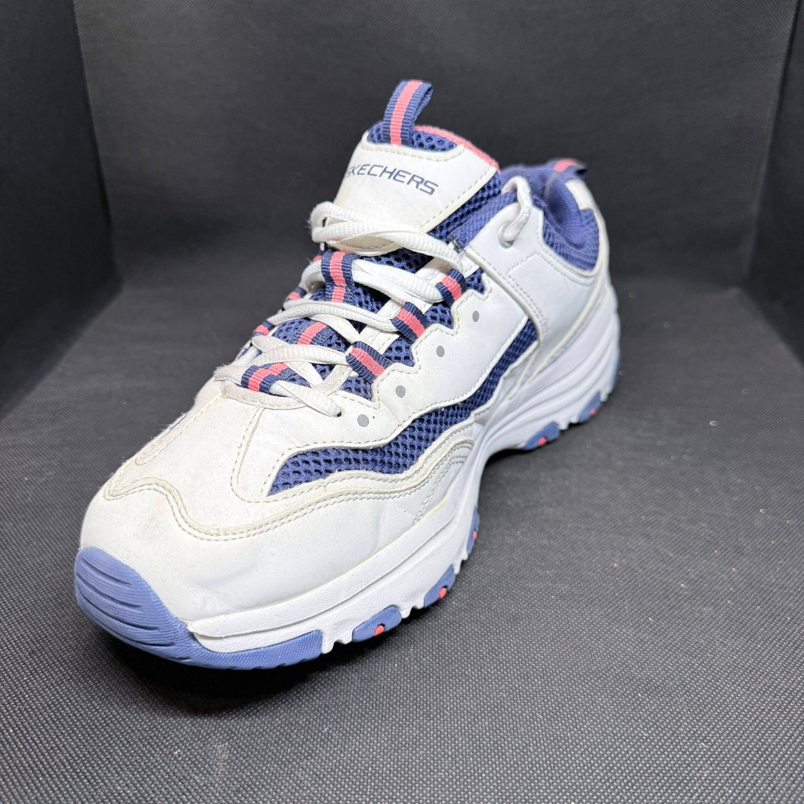 Skechers D'Lites White Purple Coral - Talle 42 (US 9 / 26 CM) - Imagen 3