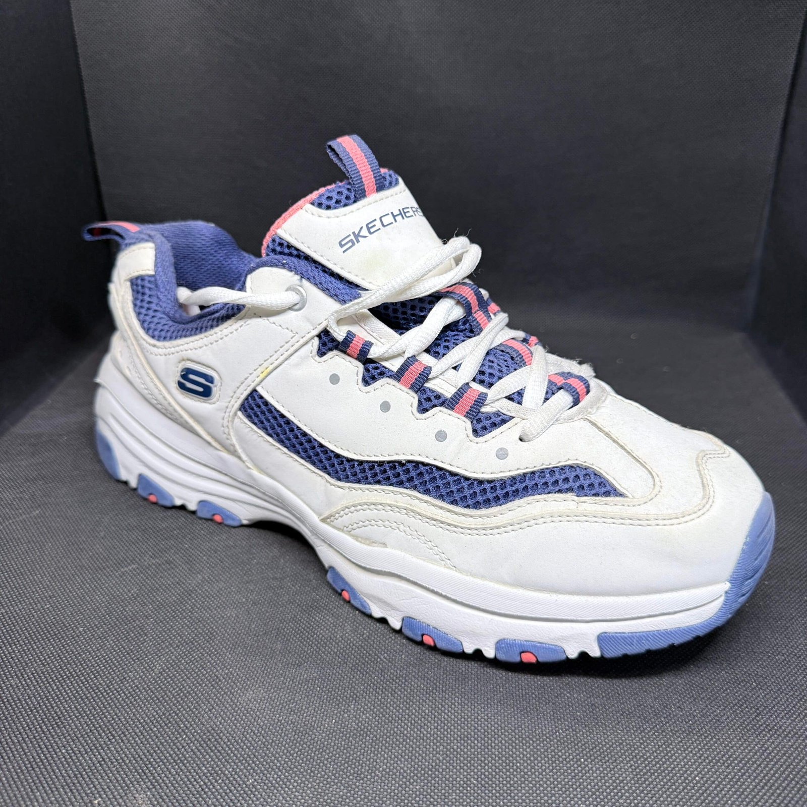 Skechers D'Lites White Purple Coral - Talle 42 (US 9 / 26 CM) - Imagen 4