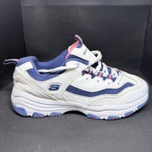 Skechers D'Lites White Purple Coral - Talle 42 (US 9 / 26 CM)