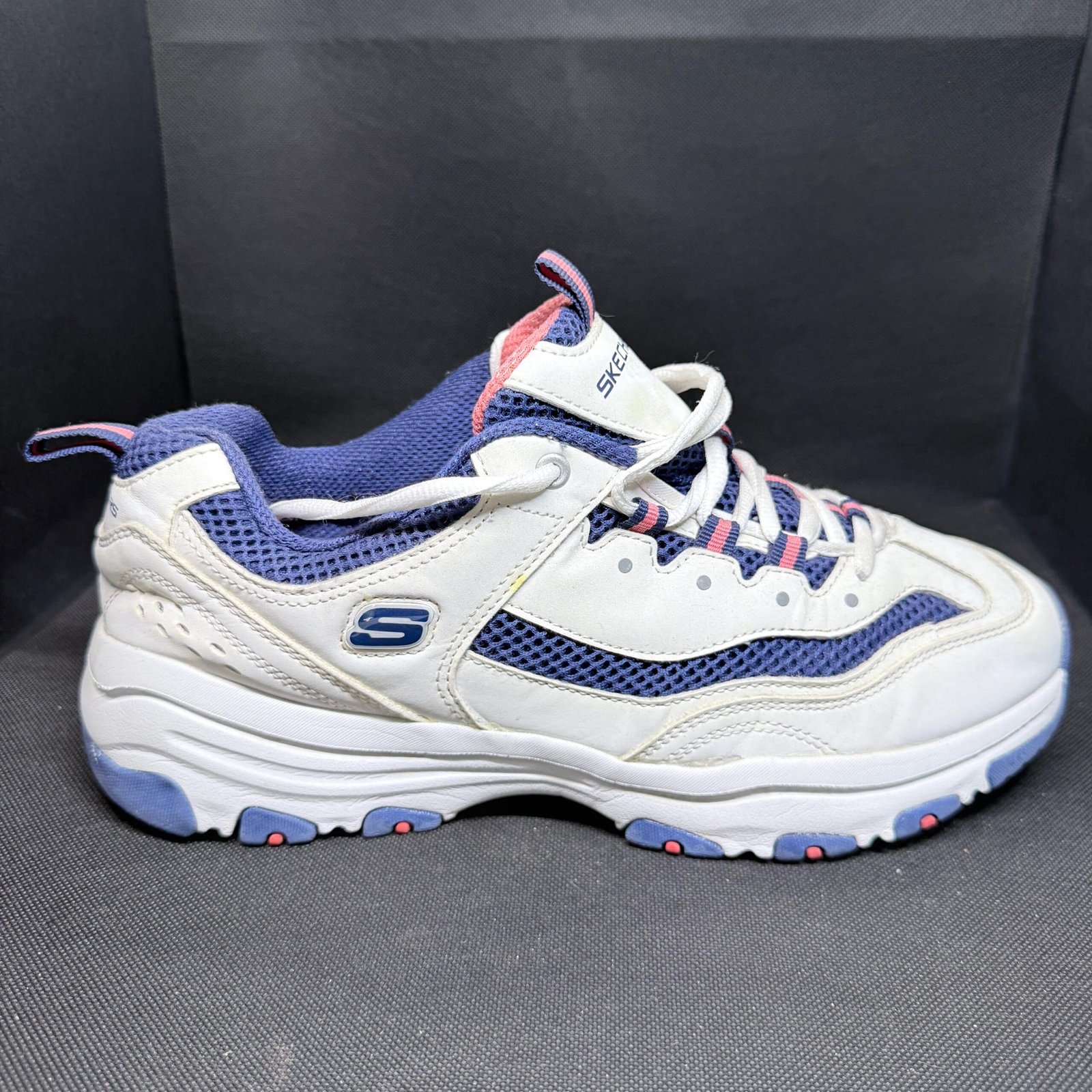 Skechers D'Lites White Purple Coral - Talle 42 (US 9 / 26 CM)