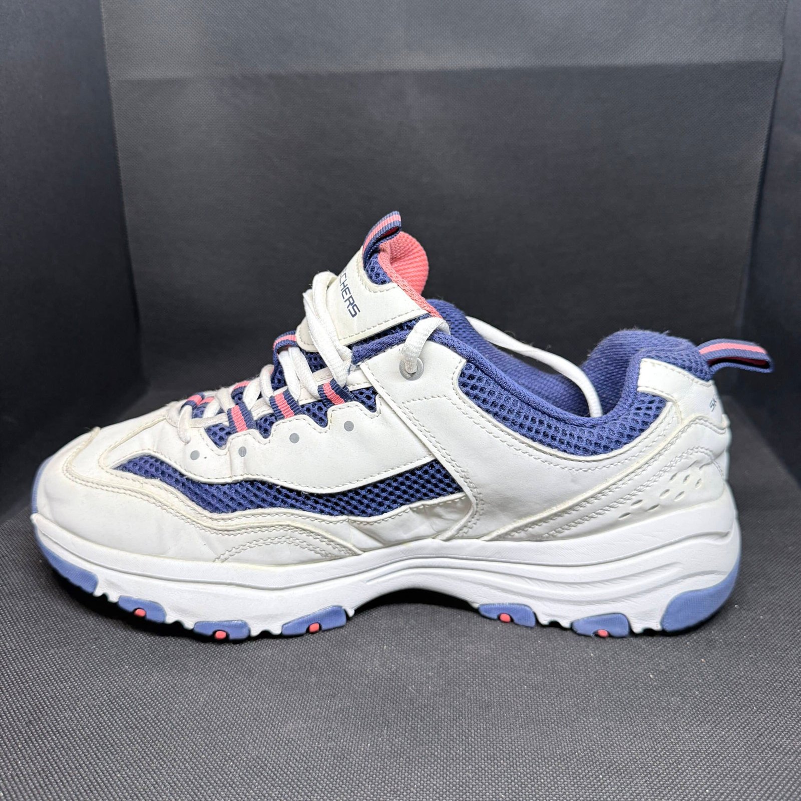 Skechers D'Lites White Purple Coral - Talle 42 (US 9 / 26 CM) - Imagen 2