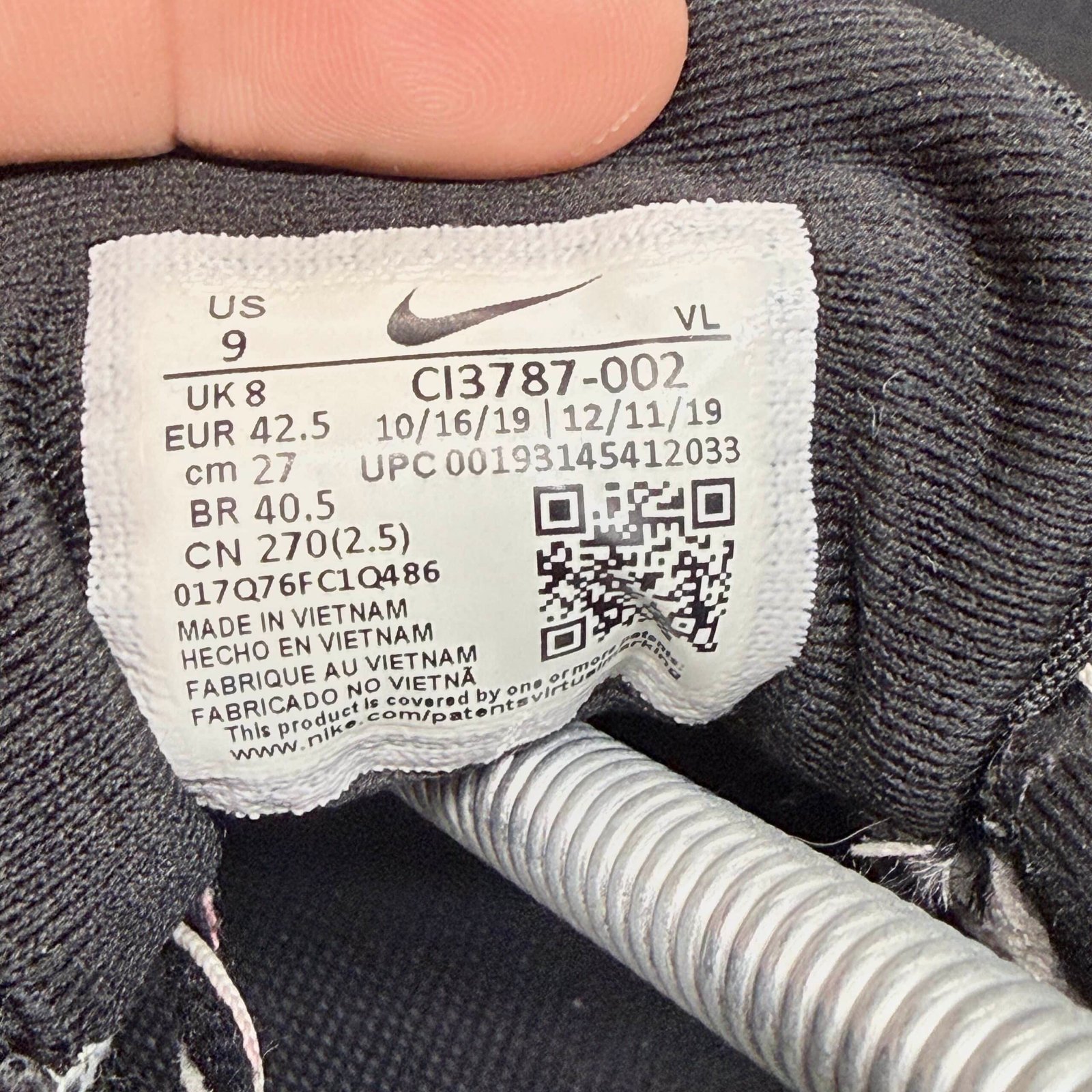 Nike Quest 2 Black/White Running Talla 42.5 - Imagen 8