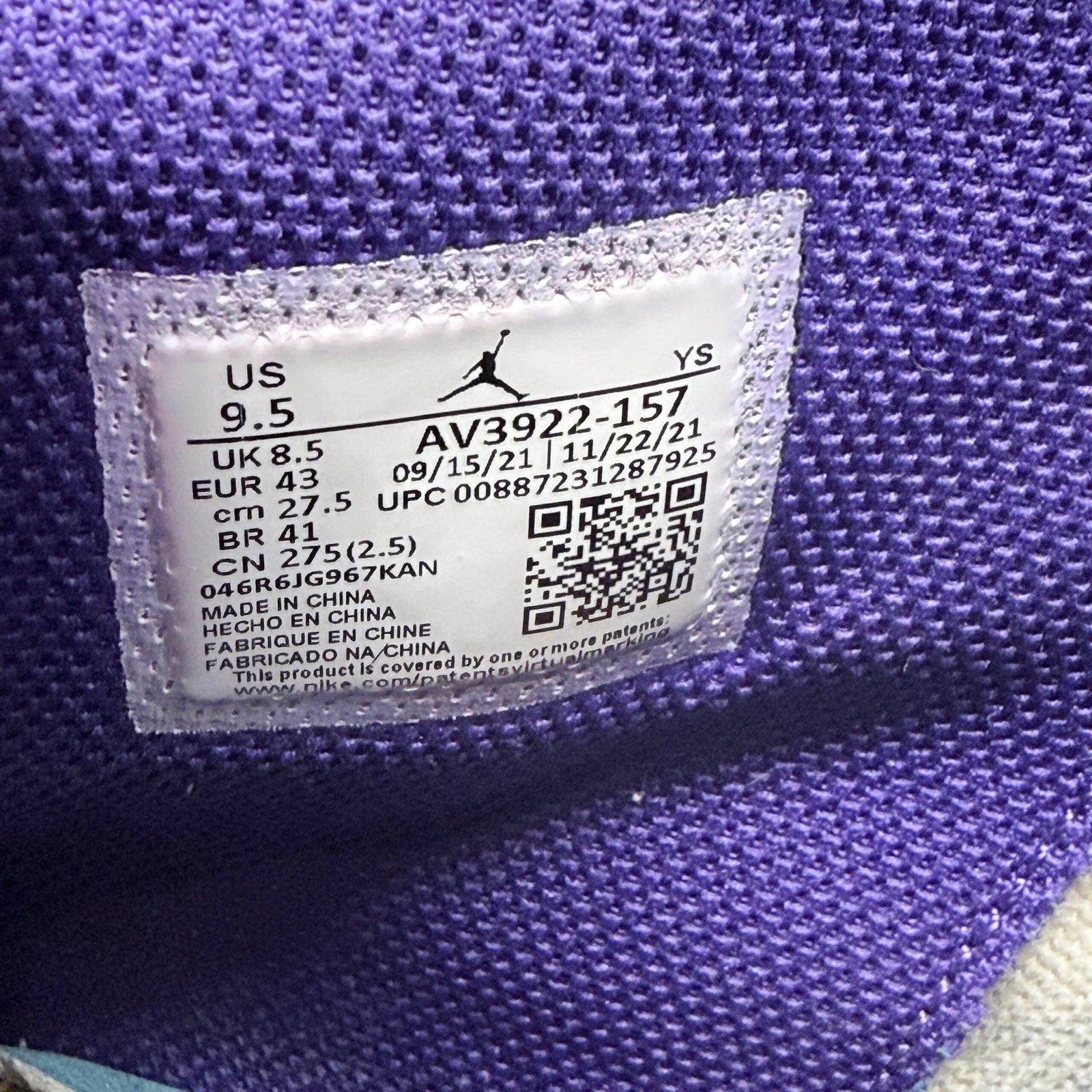Jordan Legacy 312 Lakers - Talle 43 (US 9.5 / 27.5 CM) - Imagen 8