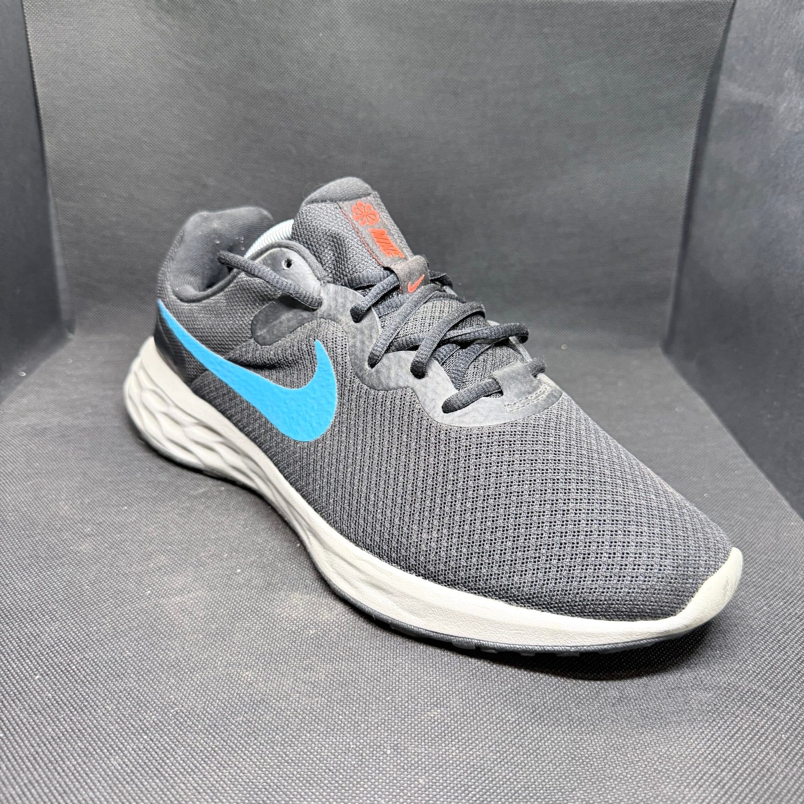 Nike Revolution 6 Next Nature Black Laser Blue - Talle 44.5 (US 10.5 / 28.5 CM) - Imagen 3