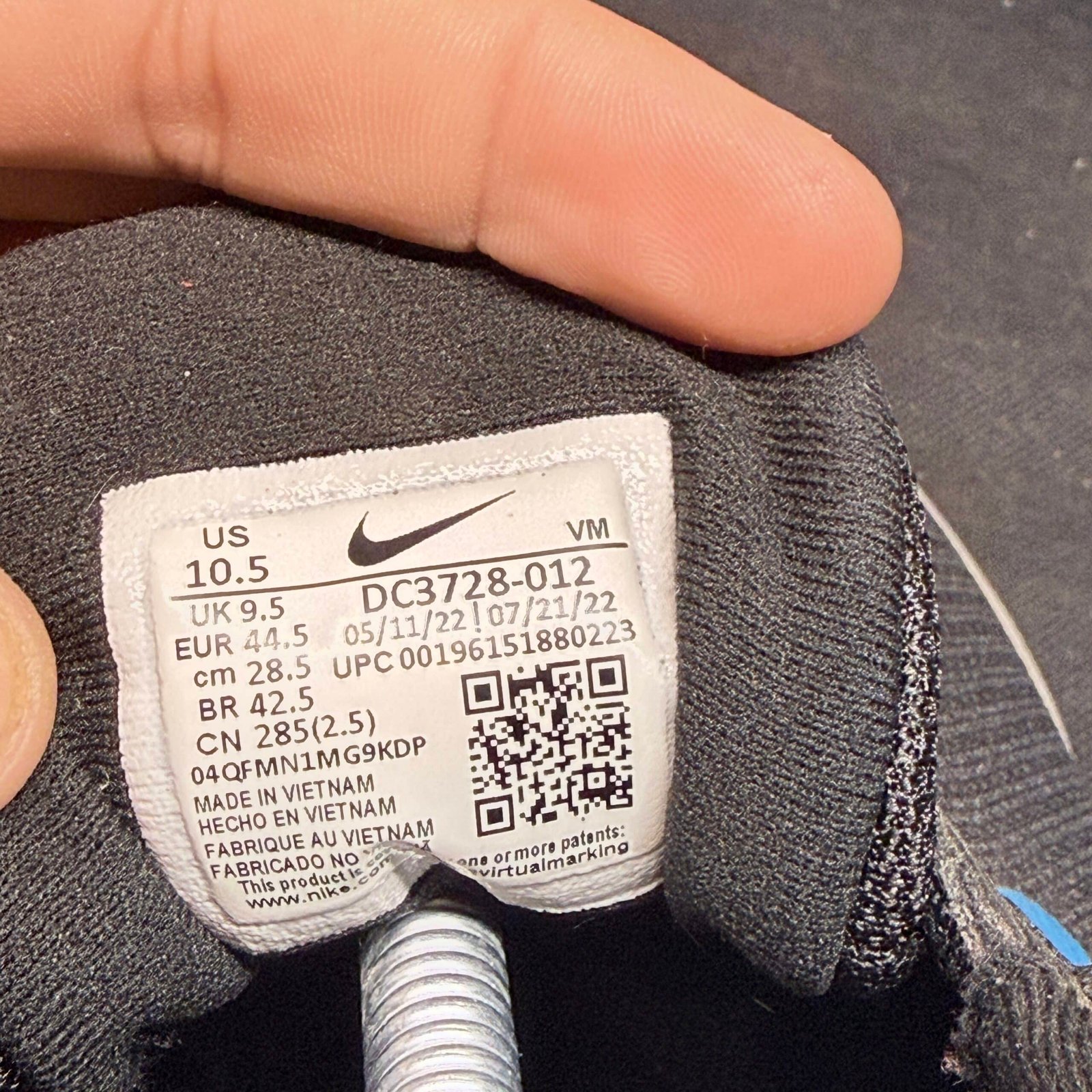 Nike Revolution 6 Next Nature Black Laser Blue - Talle 44.5 (US 10.5 / 28.5 CM) - Imagen 8