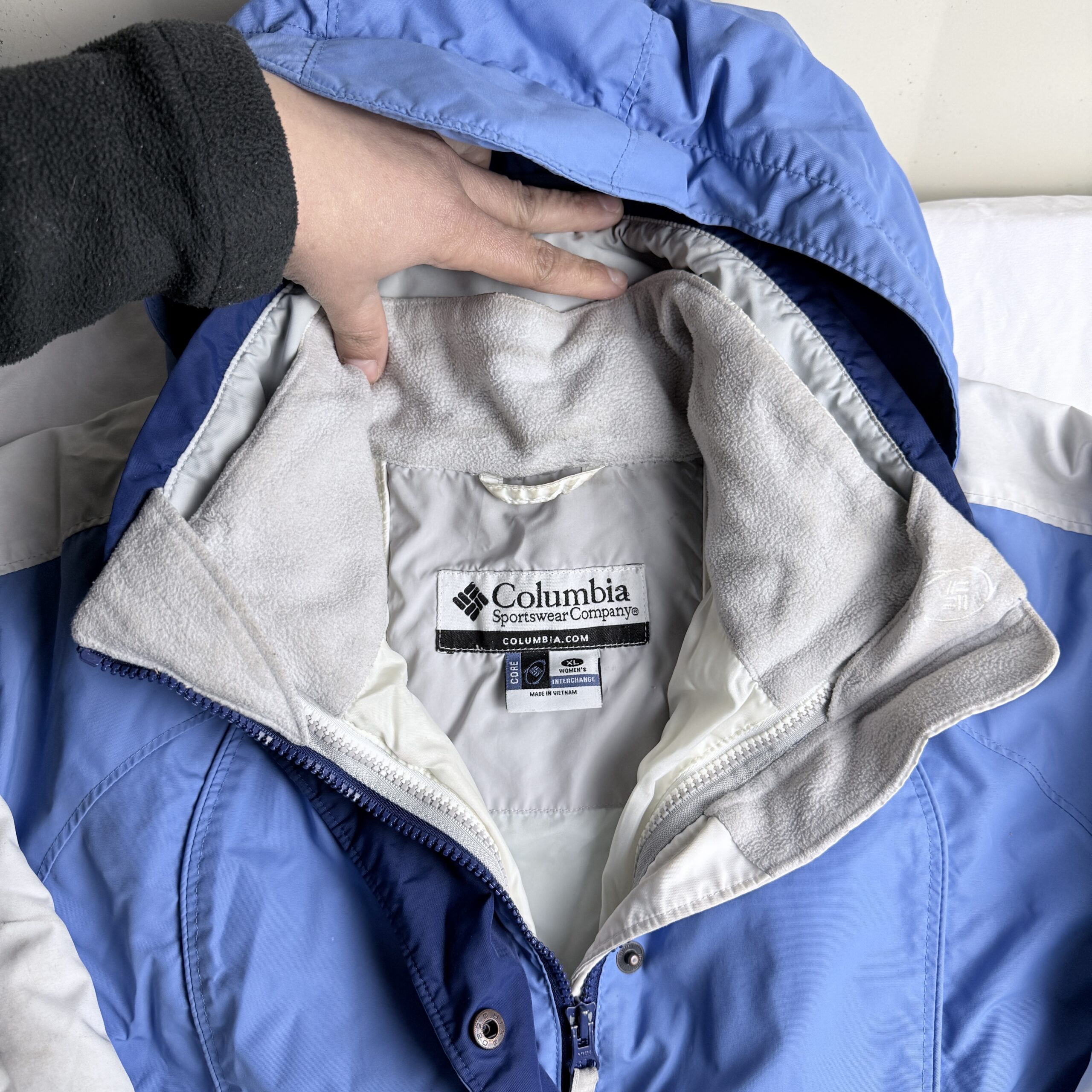 Parka Columbia 3 en 1 Core Mujer Azul/Celeste — Talla XL - Imagen 4