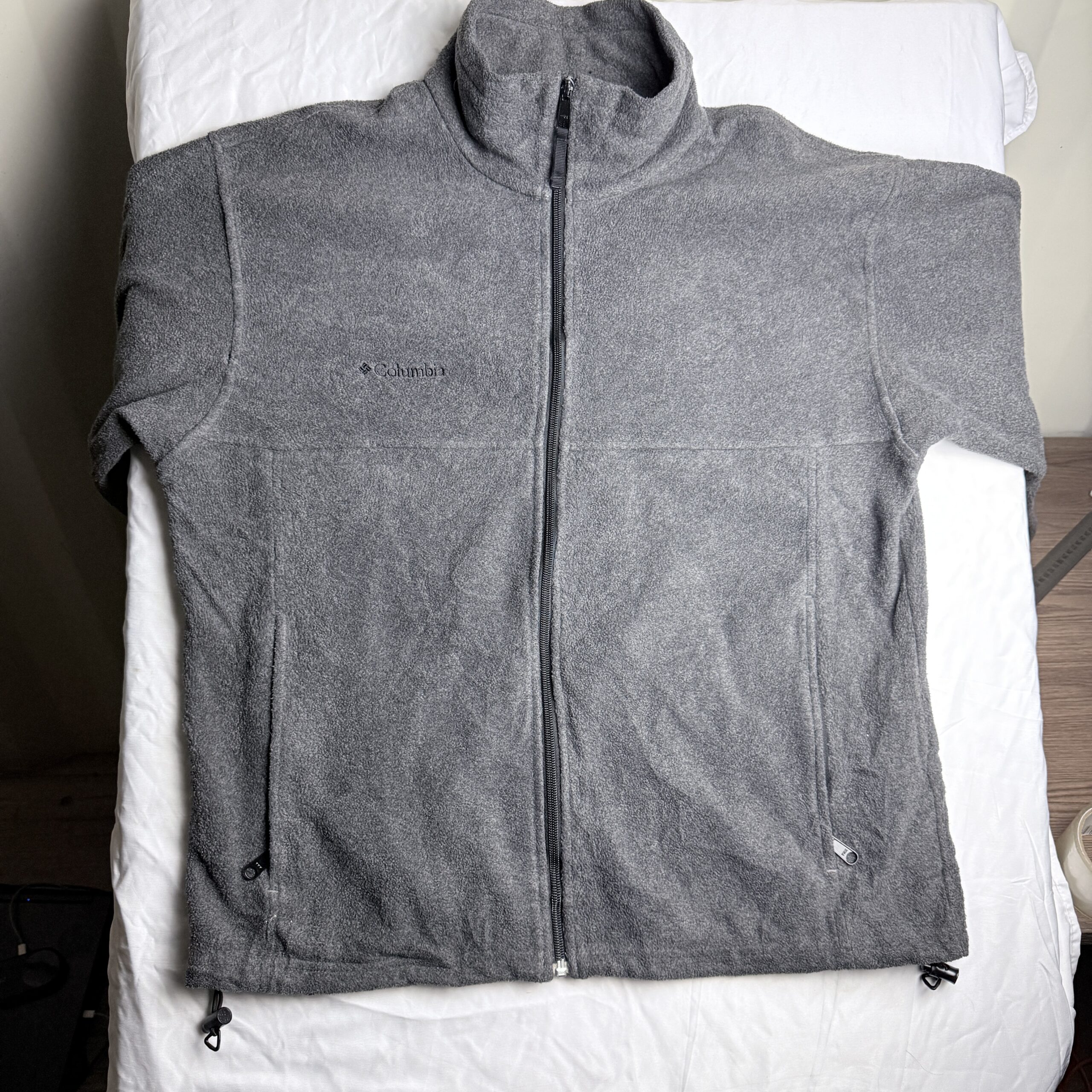 Polar Columbia Cierre Completo Gris — Talla L Hombre - Imagen 2