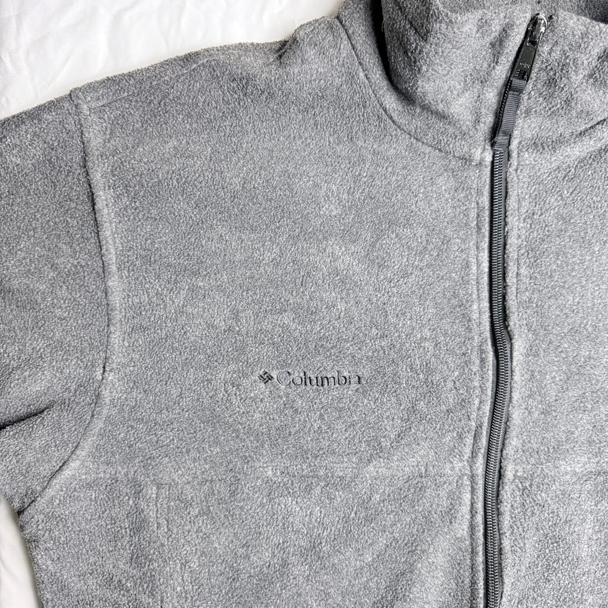 Polar Columbia Cierre Completo Gris — Talla L Hombre - Imagen 3