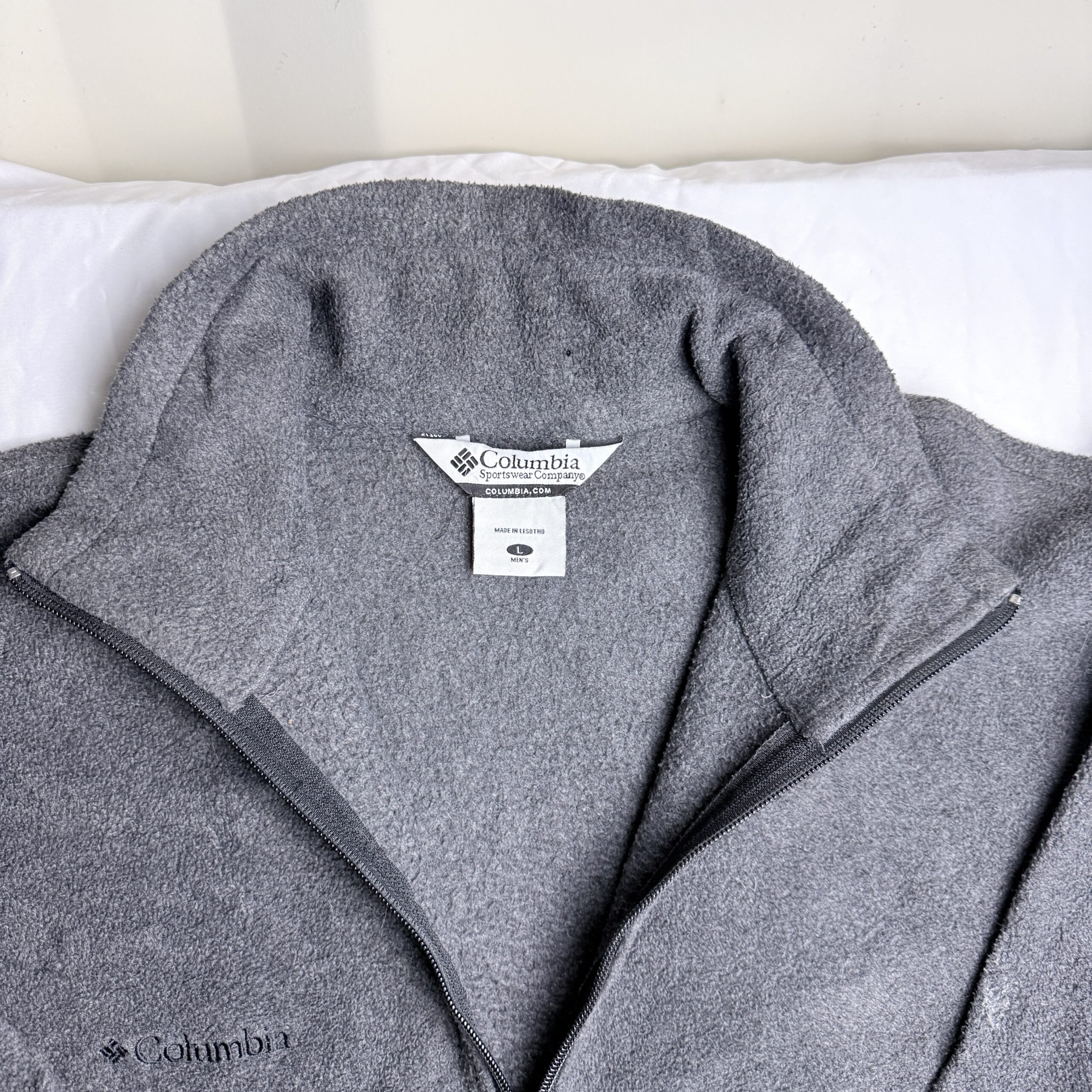 Polar Columbia Cierre Completo Gris — Talla L Hombre - Imagen 4