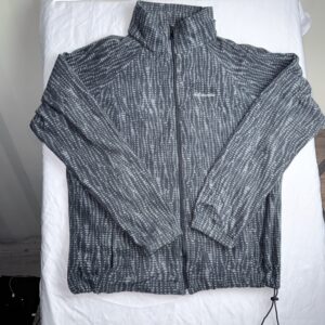 Polar Columbia Full Zip Estampado Gris — Talla XL Mujer