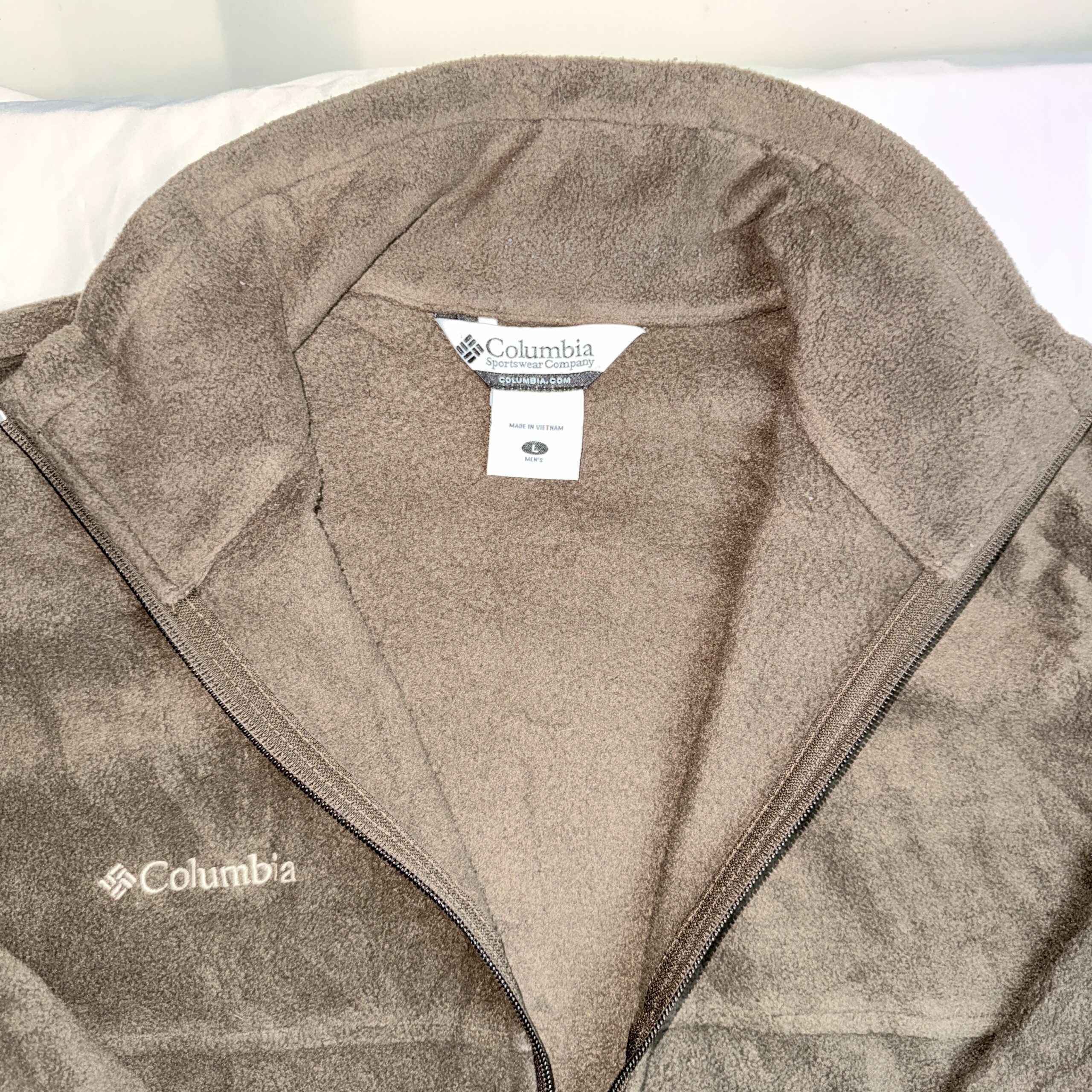 Polar Columbia Cierre Completo Café Claro — Talla L Hombre - Imagen 5