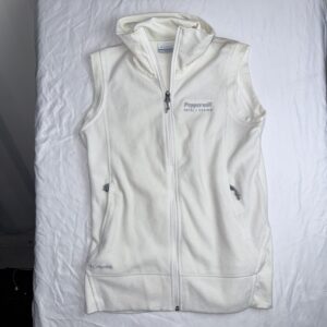 Chaleco Polar Columbia Full Zip Blanco Invierno — Talla M Mujer