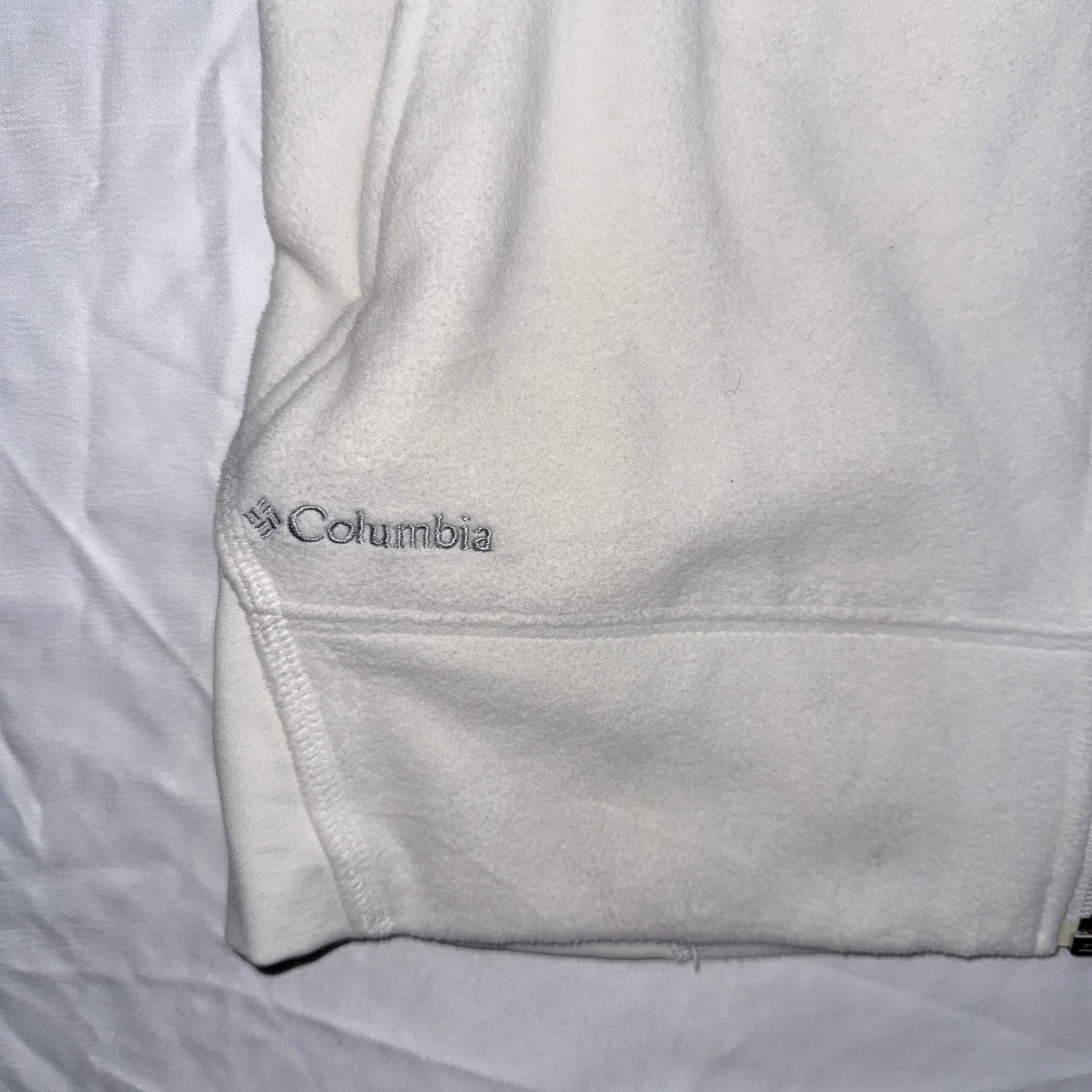 Chaleco Polar Columbia Full Zip Blanco Invierno — Talla M Mujer - Imagen 2