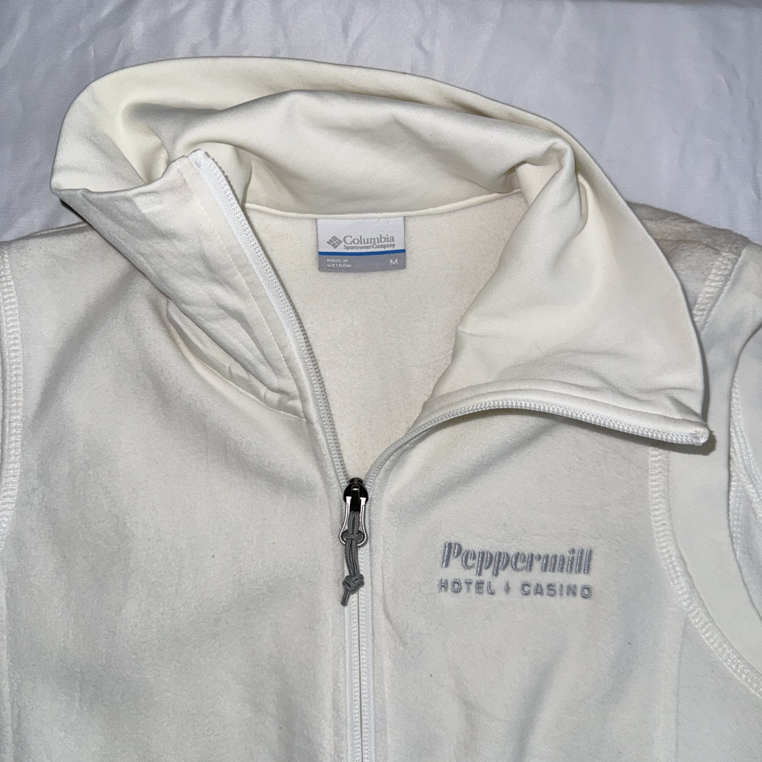 Chaleco Polar Columbia Full Zip Blanco Invierno — Talla M Mujer - Imagen 3