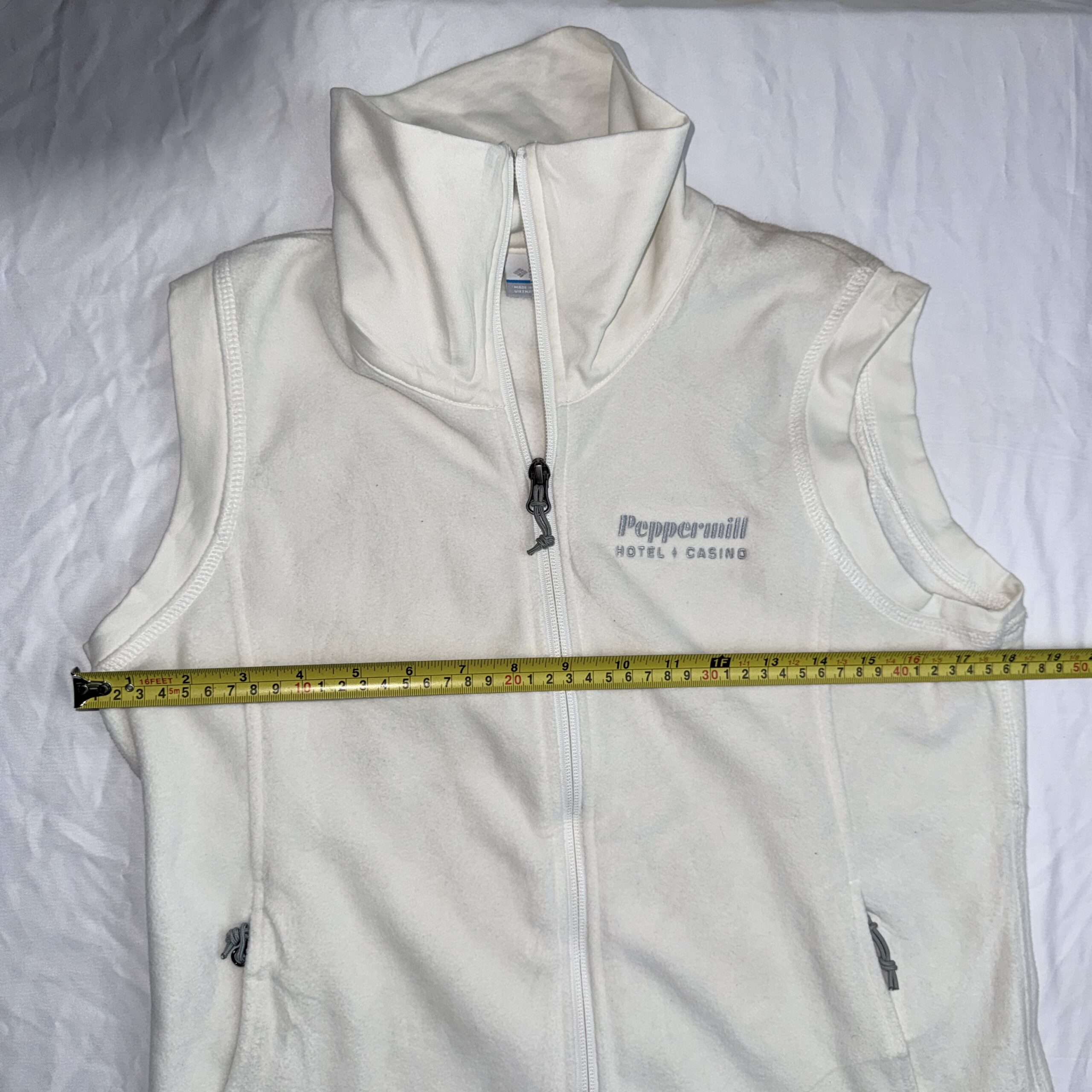 Chaleco Polar Columbia Full Zip Blanco Invierno — Talla M Mujer - Imagen 6