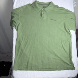 Polera Pique Columbia Verde Musgo Claro — Talla XL Hombre