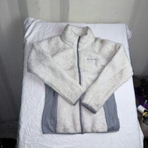 Polar Chiporro Columbia Blanco/Gris — Talla S Mujer