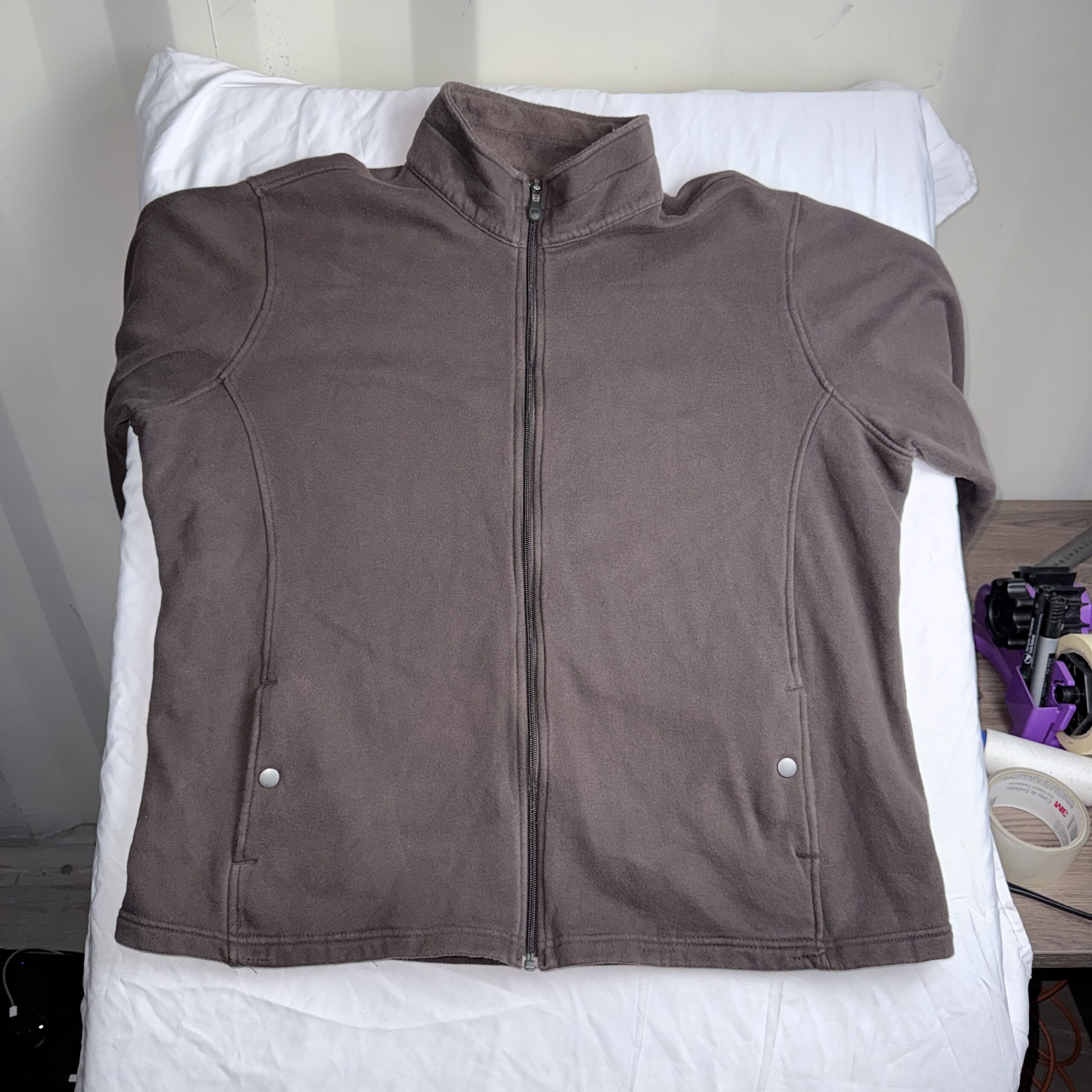 Chaqueta Polar Columbia Café Talla 2X Mujer (Plus Size) - Imagen 2