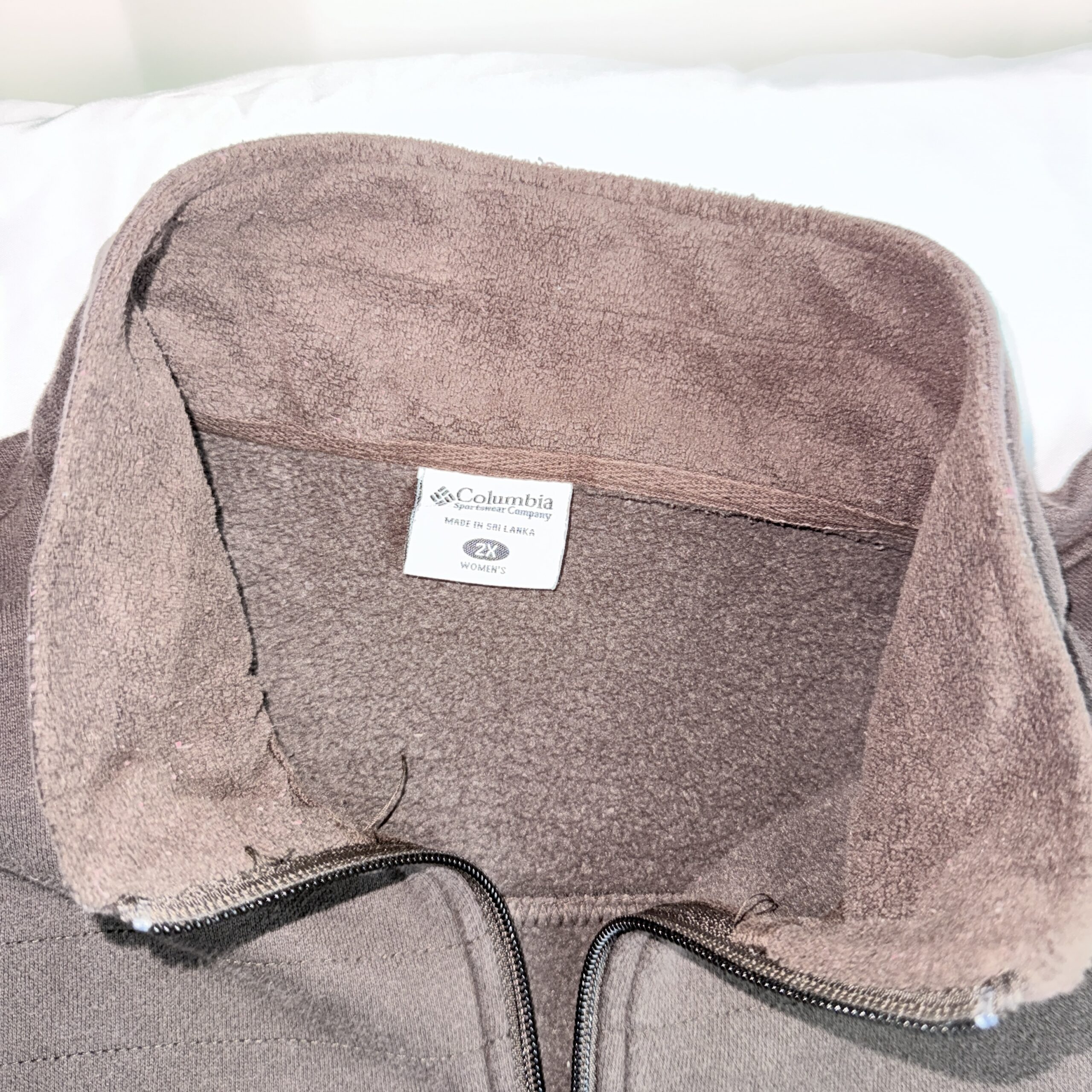 Chaqueta Polar Columbia Café Talla 2X Mujer (Plus Size) - Imagen 4