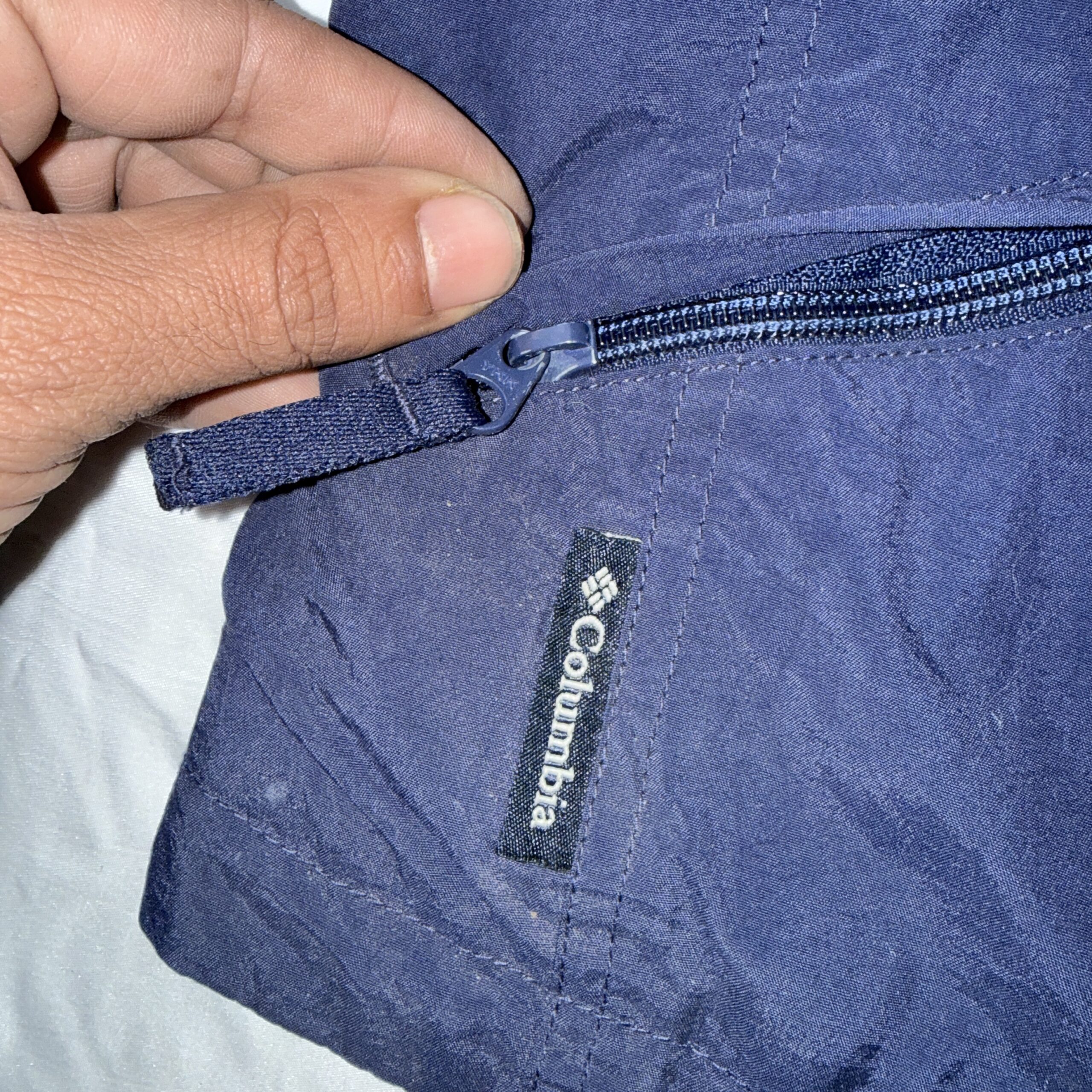 Chaqueta Cortavientos Columbia Azul Marino & Rojo Talla L Mujer - Imagen 3
