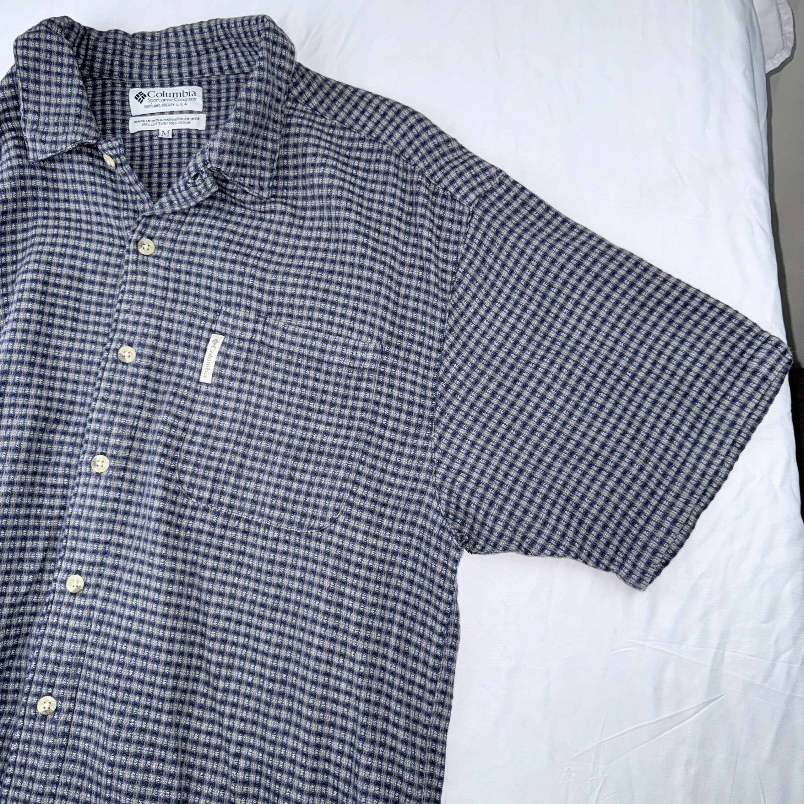Camisa Columbia 100% Algodón a Cuadros Talla M Hombre - Imagen 5