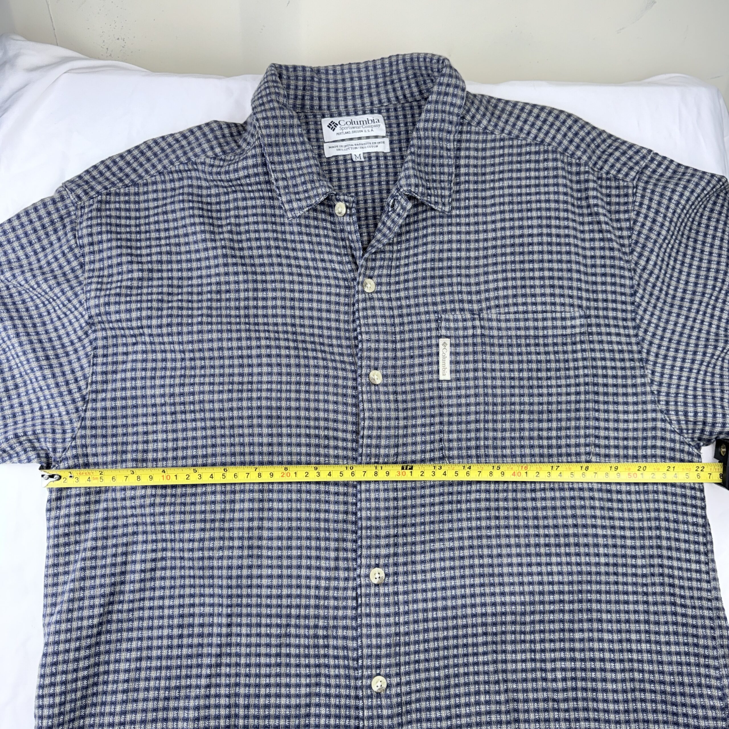 Camisa Columbia 100% Algodón a Cuadros Talla M Hombre - Imagen 7