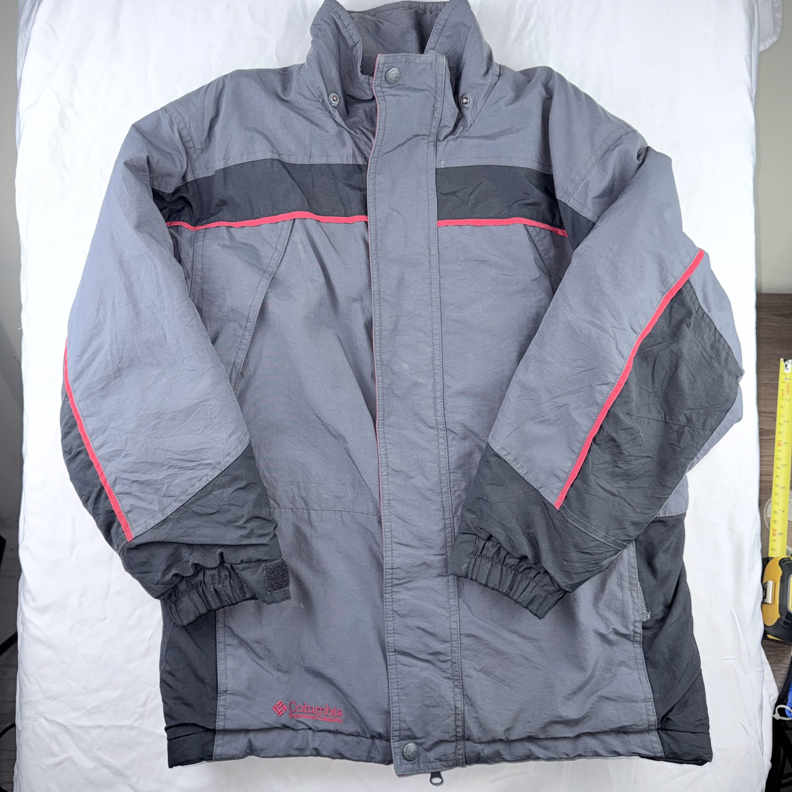 Parka Técnica de Nieve Columbia Gris y Negro Talla Youth L (Calza XS/S Adulto)