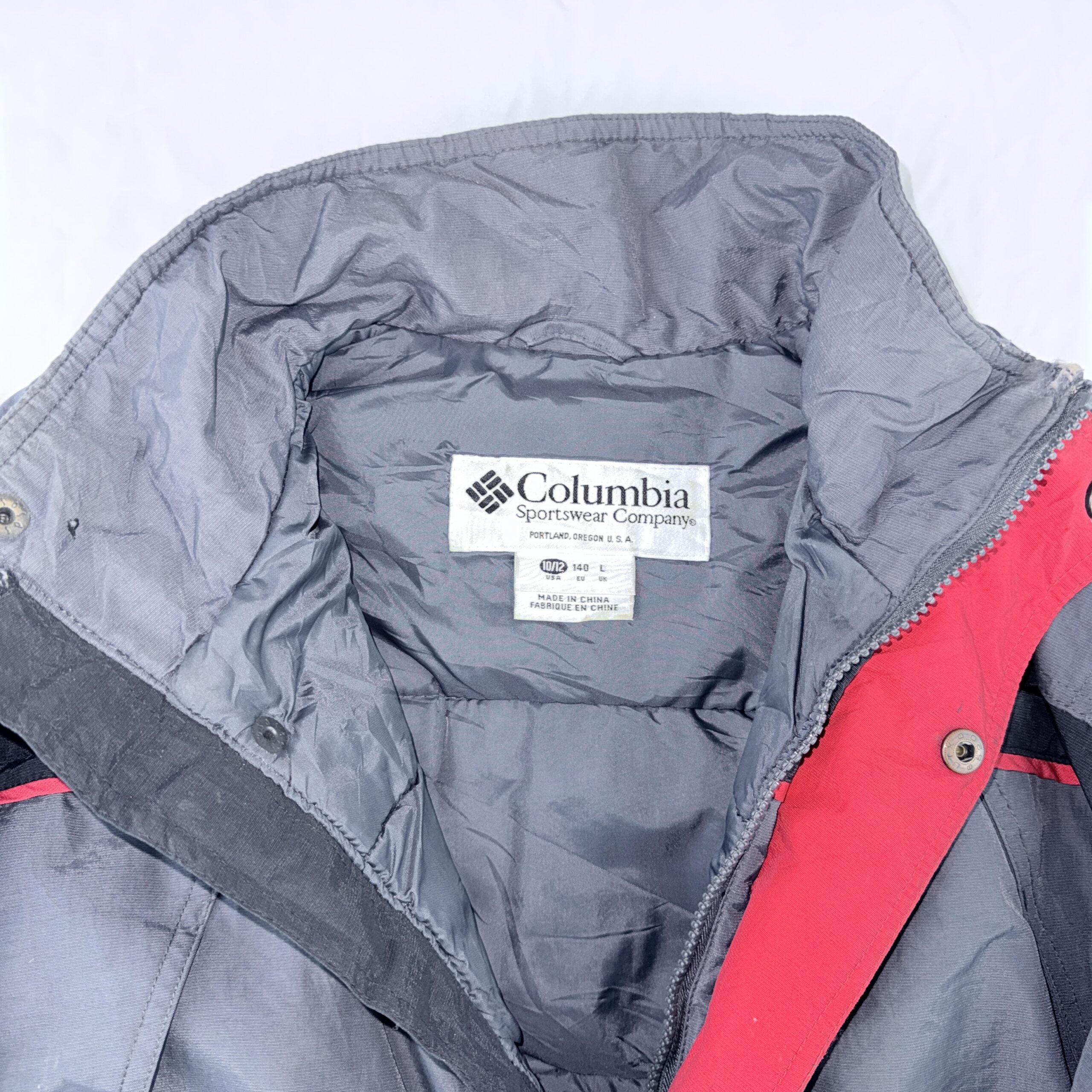 Parka Técnica de Nieve Columbia Gris y Negro Talla Youth L (Calza XS/S Adulto) - Imagen 4