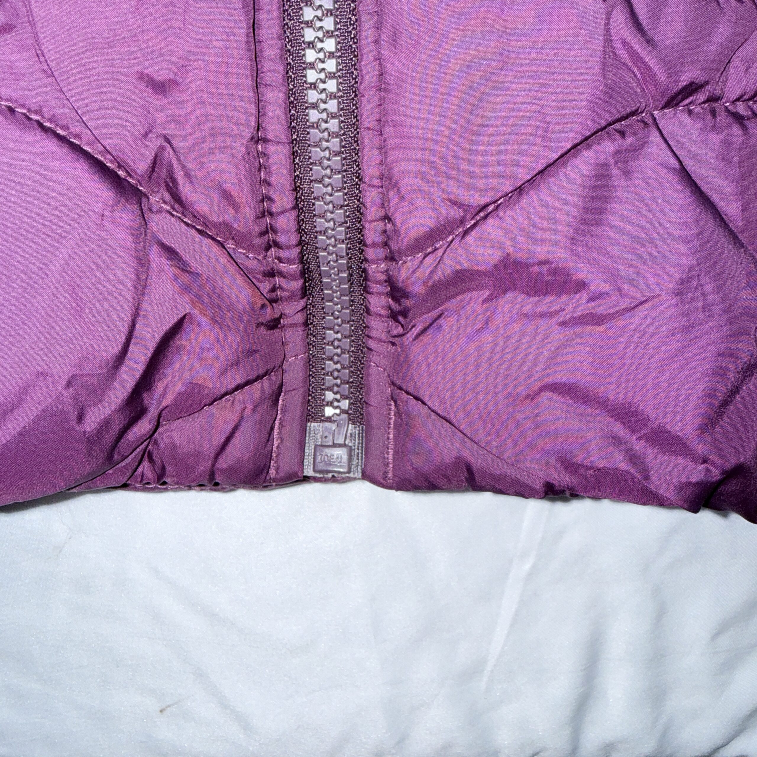 Parka Acolchada Columbia Morada con Polar Fucsia Talla L Niñas / XS Mujer - Imagen 3