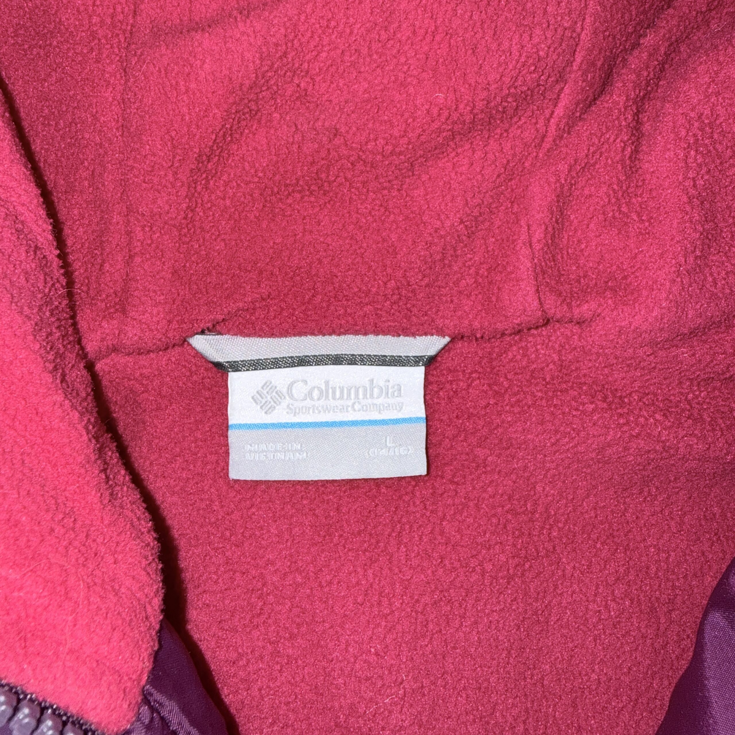 Parka Acolchada Columbia Morada con Polar Fucsia Talla L Niñas / XS Mujer - Imagen 4