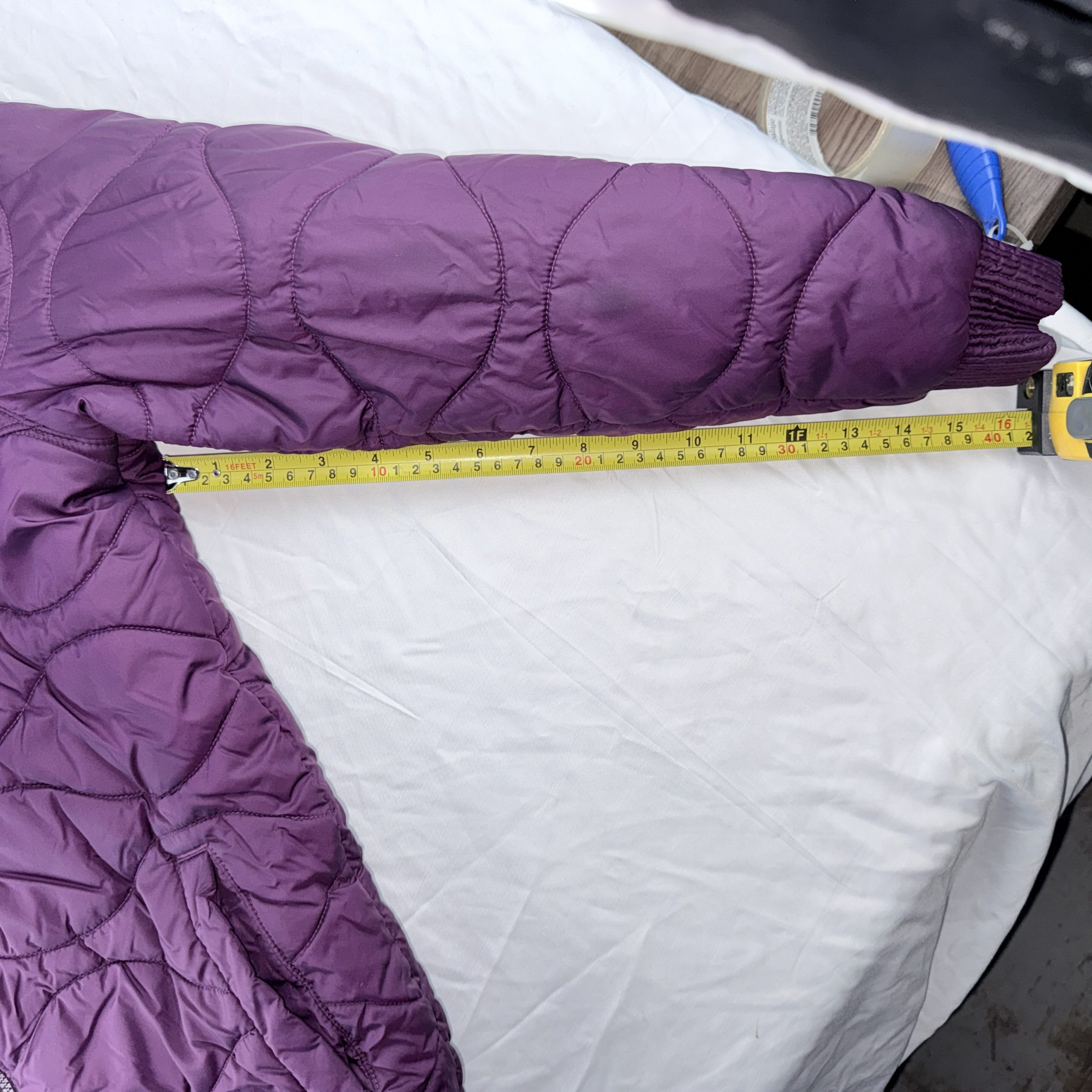 Parka Acolchada Columbia Morada con Polar Fucsia Talla L Niñas / XS Mujer - Imagen 6