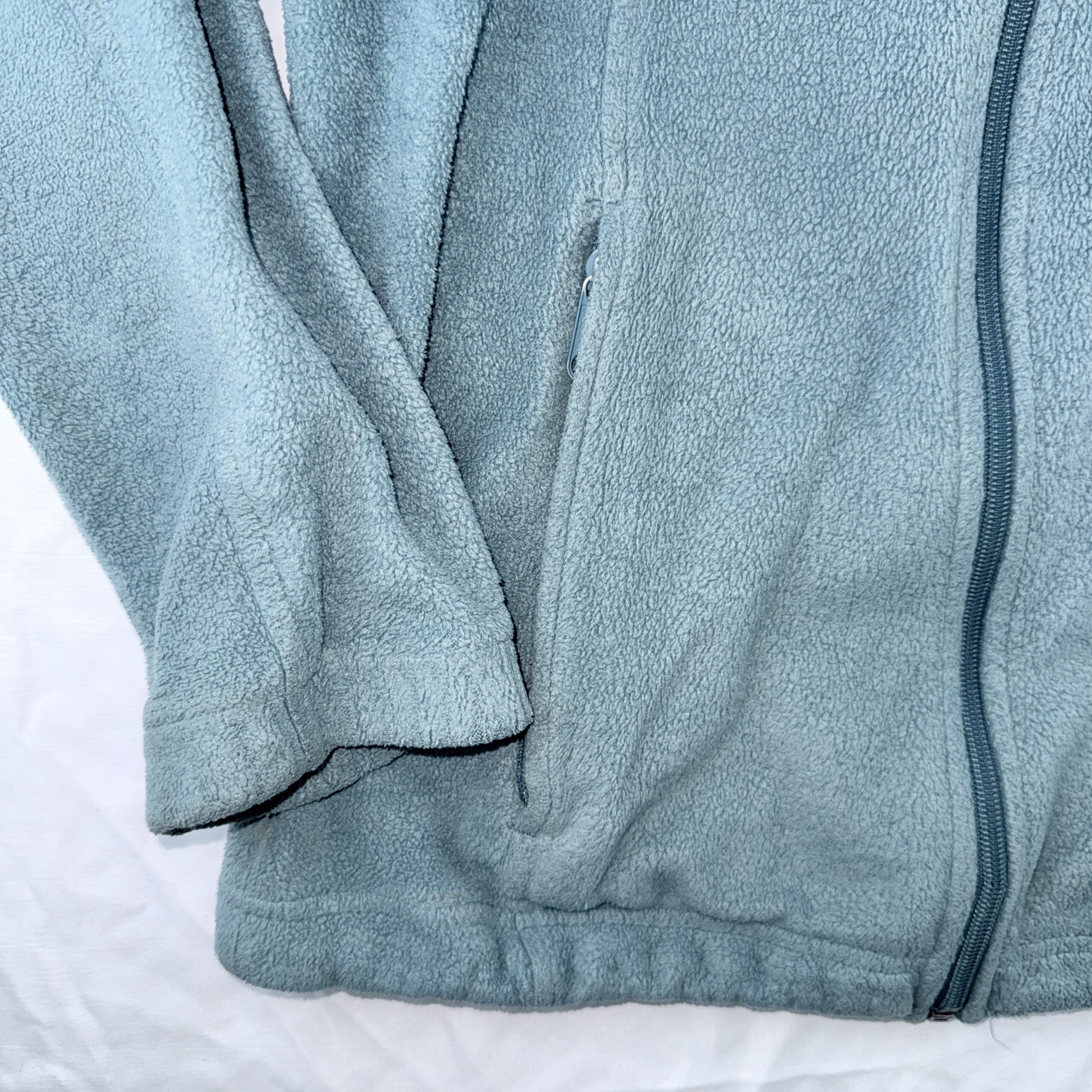 Polar Columbia Full-Zip Celeste Turquesa Talla S Mujer (Axila 49 cm) - Imagen 3