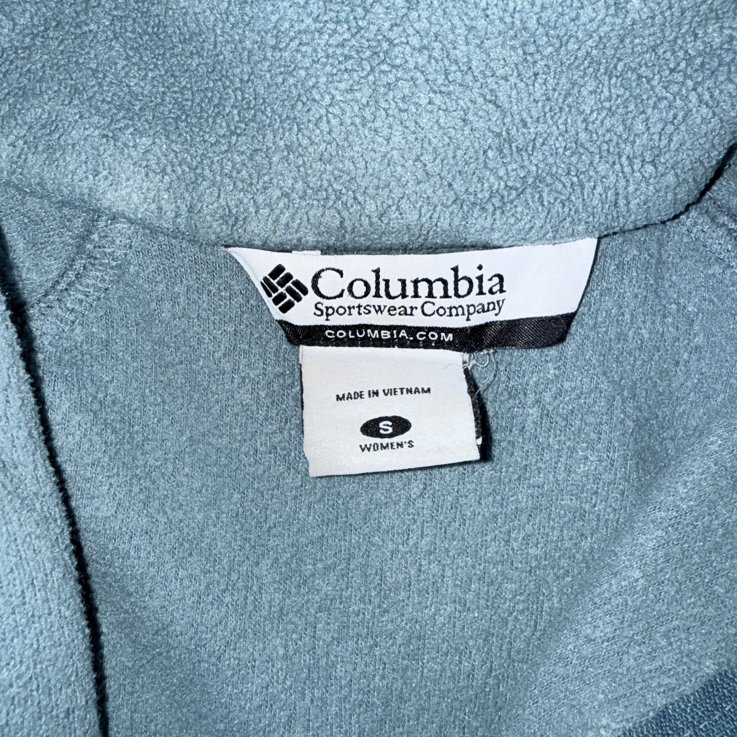 Polar Columbia Full-Zip Celeste Turquesa Talla S Mujer (Axila 49 cm) - Imagen 4