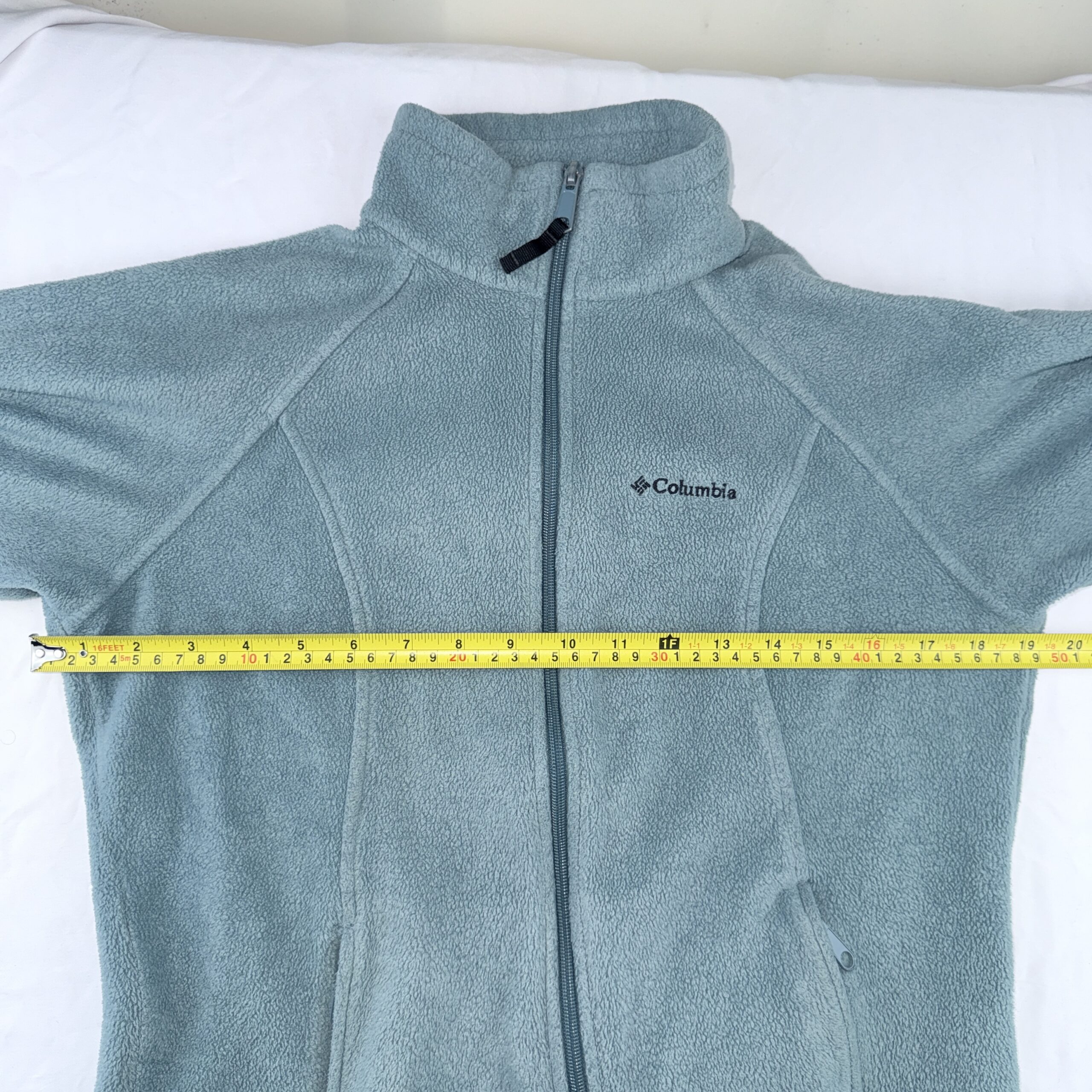 Polar Columbia Full-Zip Celeste Turquesa Talla S Mujer (Axila 49 cm) - Imagen 7
