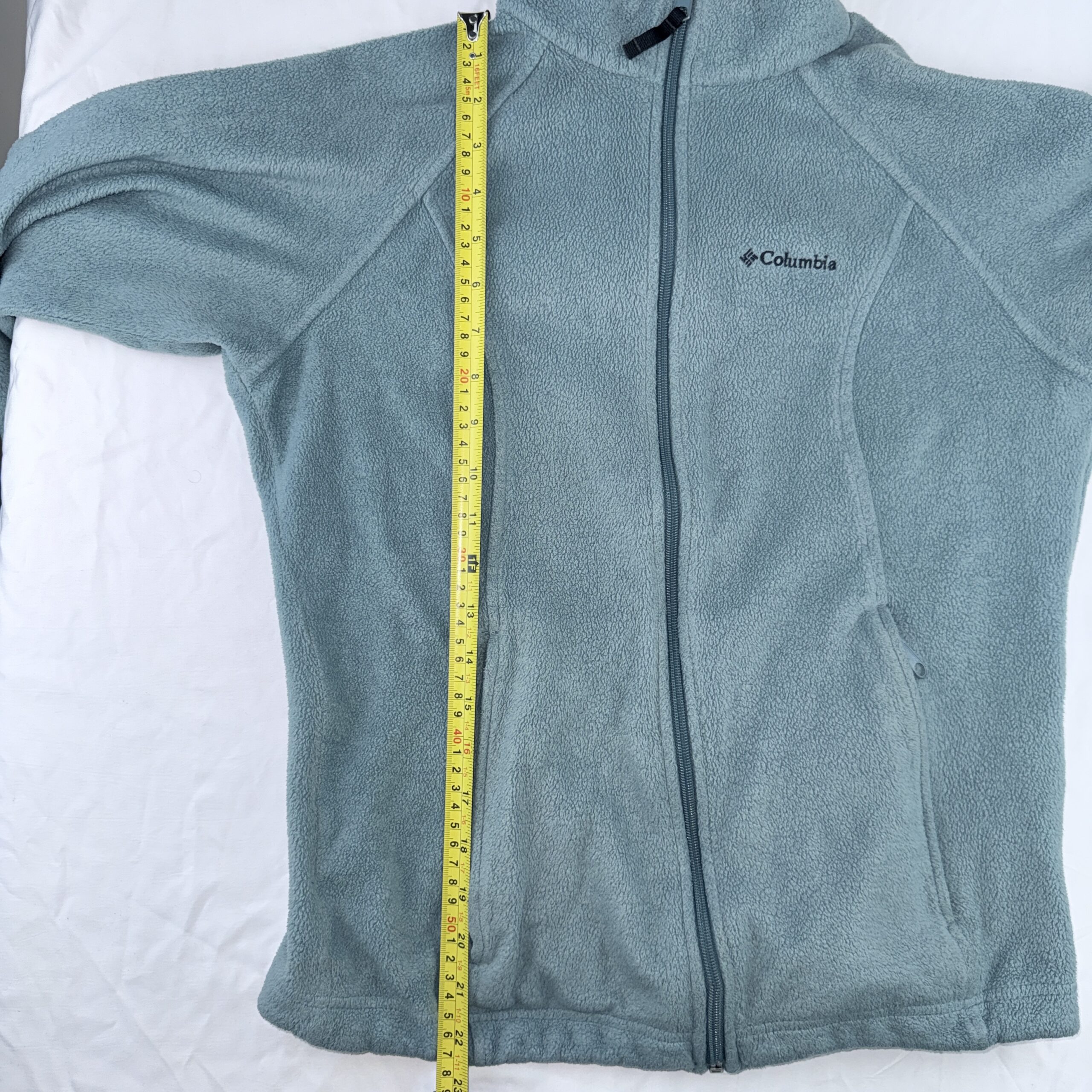 Polar Columbia Full-Zip Celeste Turquesa Talla S Mujer (Axila 49 cm) - Imagen 8