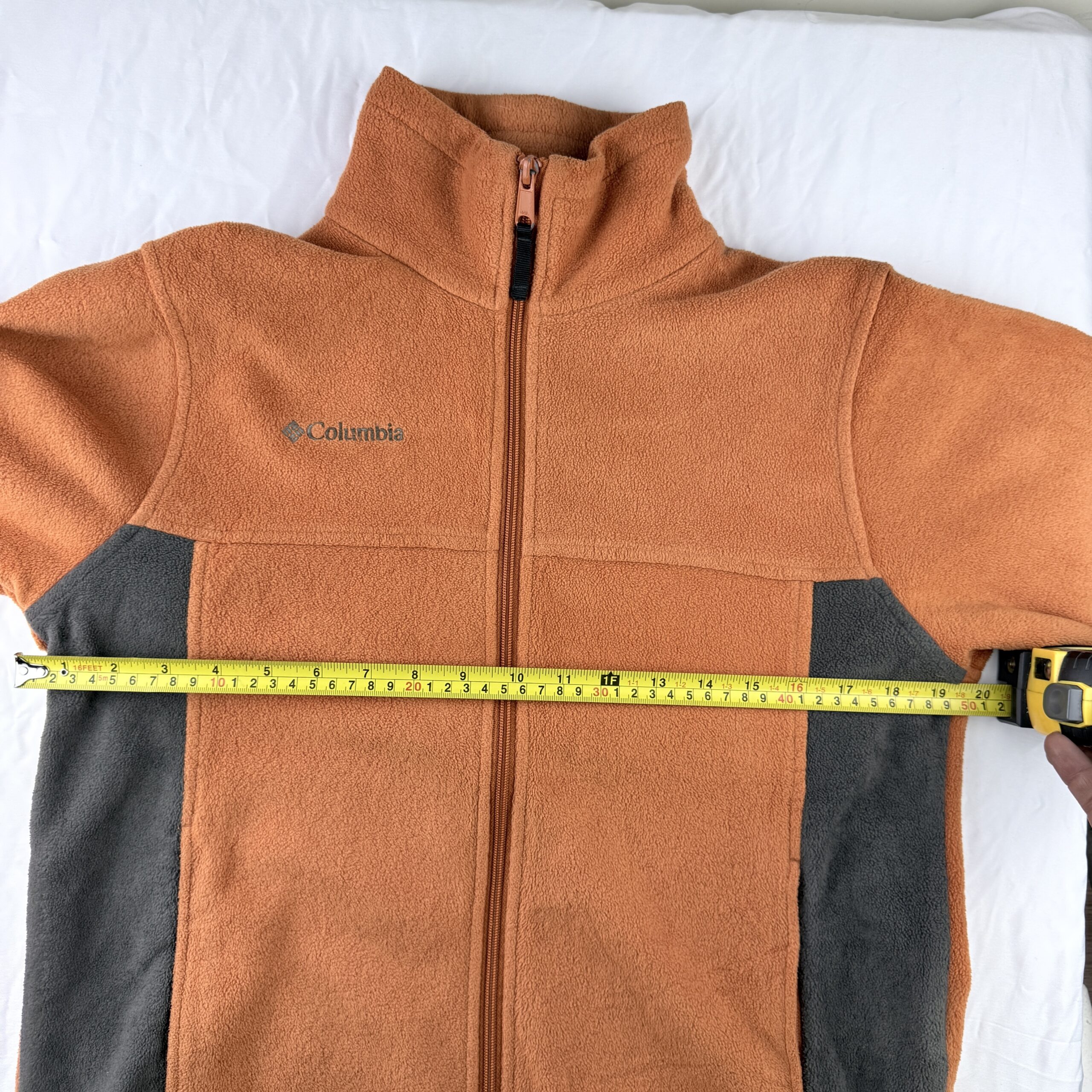 Polar Columbia Bicolor Naranja/Gris Talla L Niño (XS Adulto) - Imagen 7