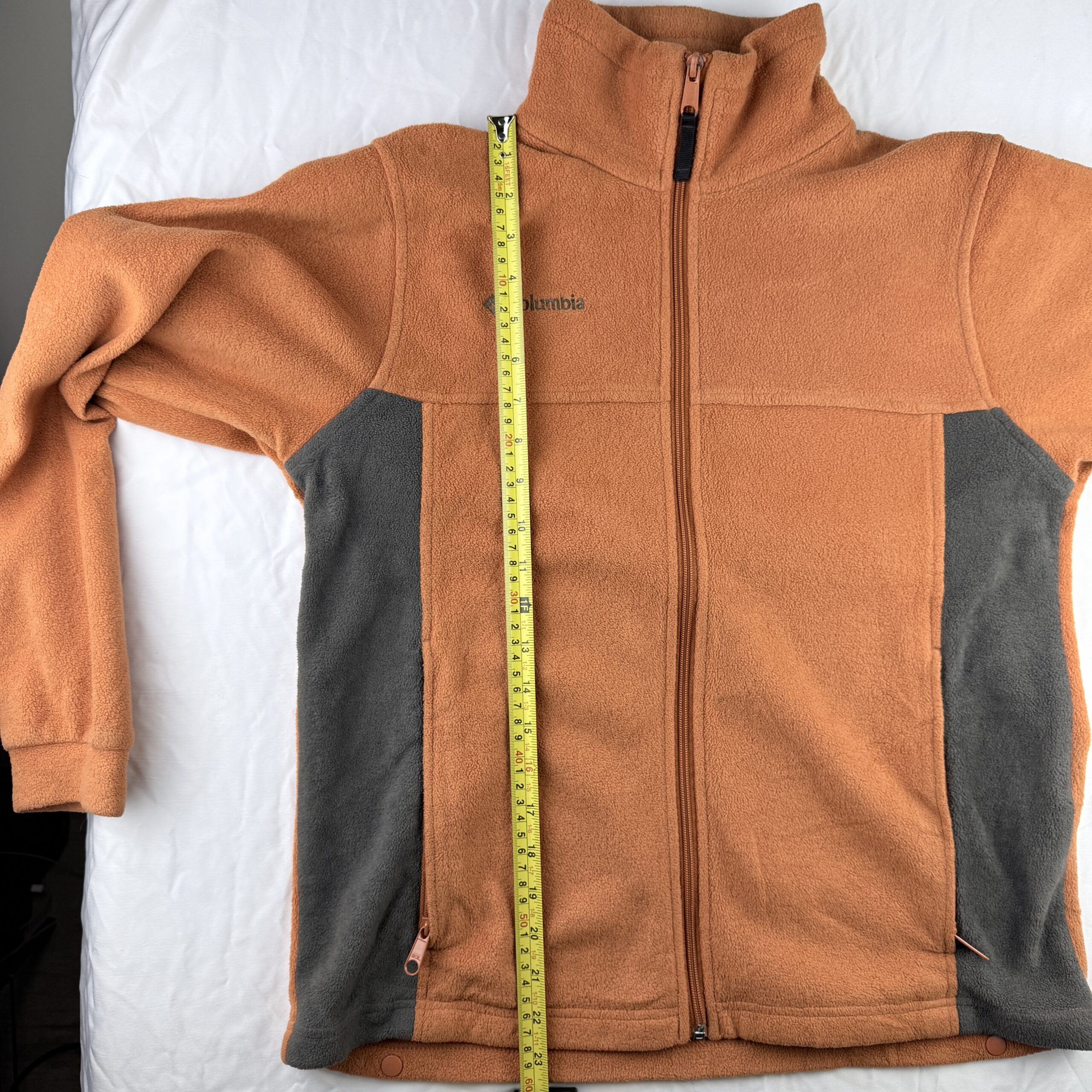 Polar Columbia Bicolor Naranja/Gris Talla L Niño (XS Adulto) - Imagen 8