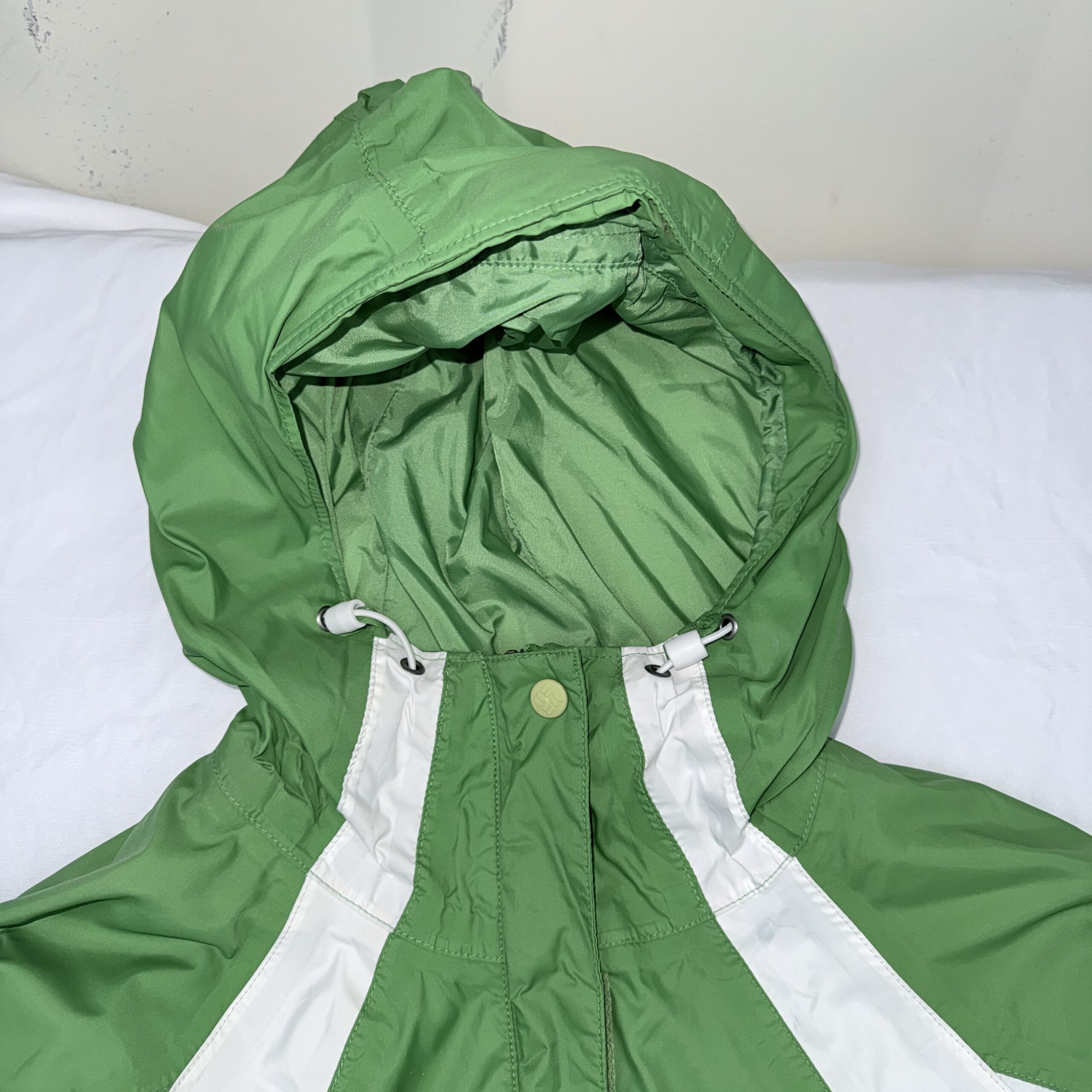 Cortavientos Columbia Bicolor Verde/Blanco Talla M Mujer - Imagen 3