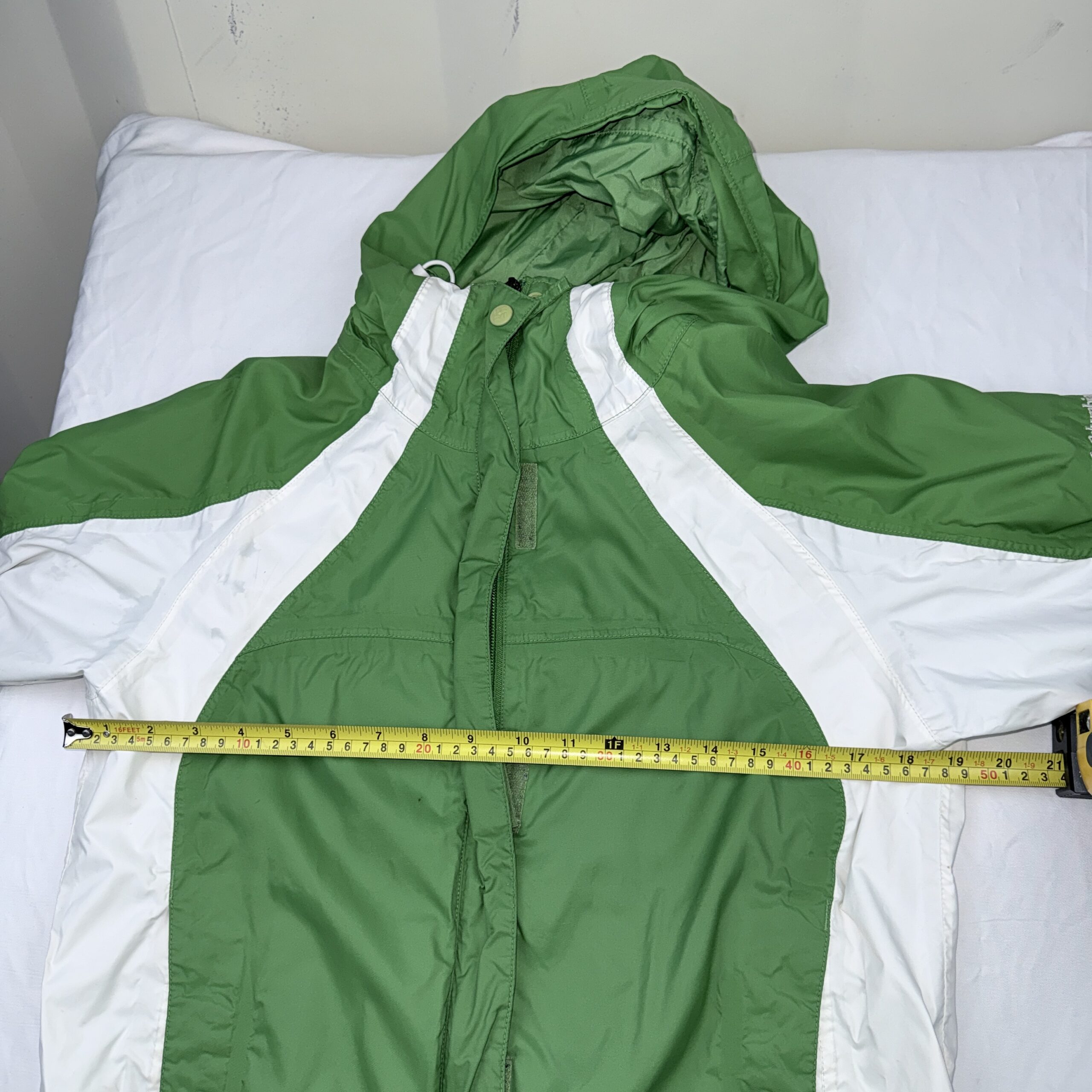 Cortavientos Columbia Bicolor Verde/Blanco Talla M Mujer - Imagen 7